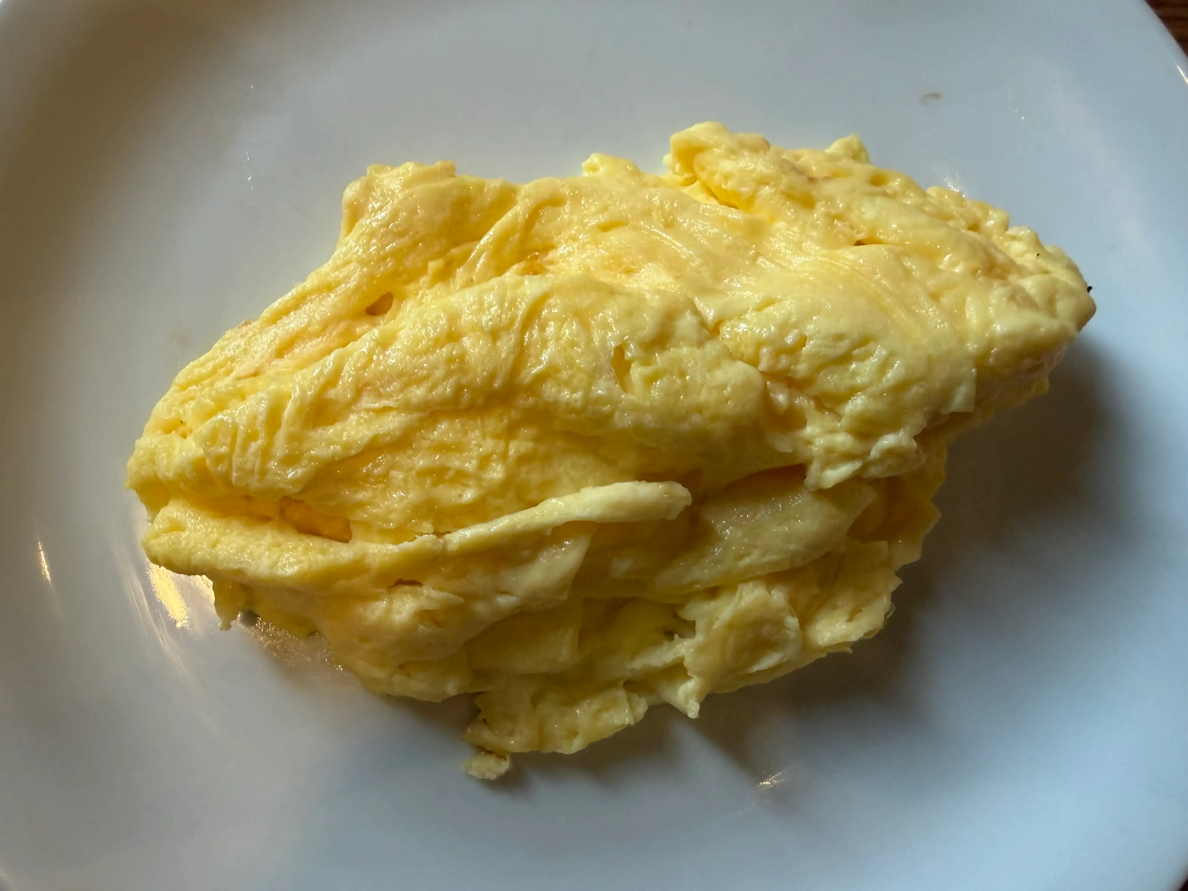 Plate of scrambled eggs at Denny's