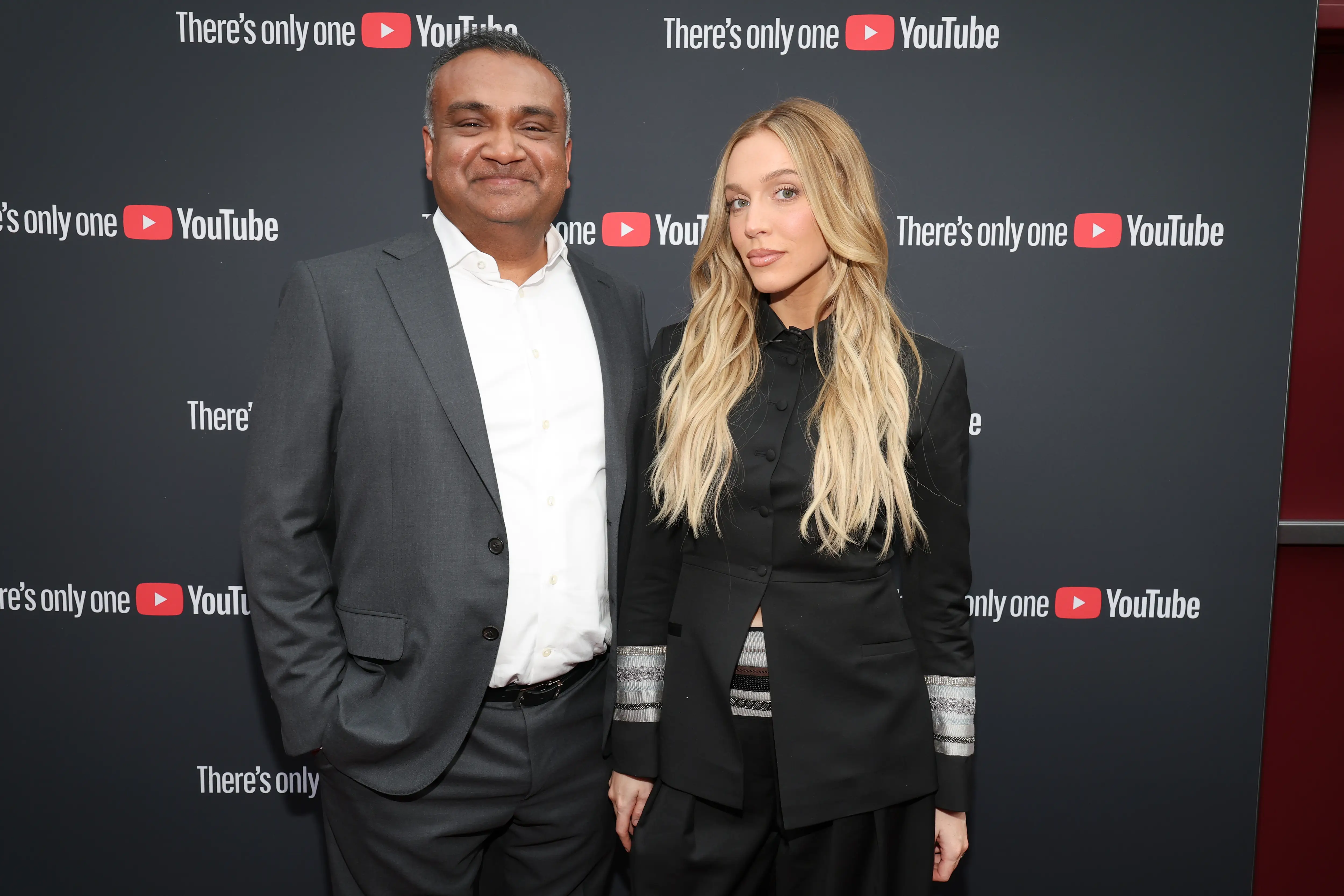 YouTube CEO Neal Mohan and podcast star Alex Cooper