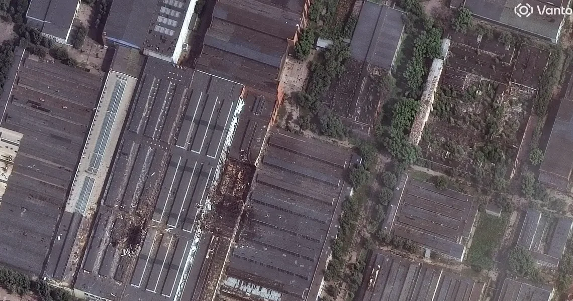 Satellite images show damage at a space center supporting Russia’s Starlink rival after a Ukrainian missile strike