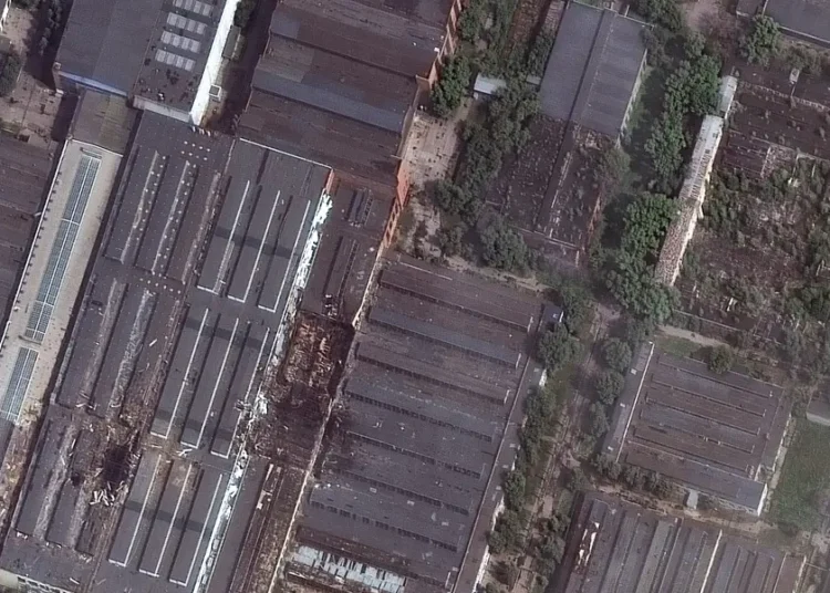 Satellite images show damage at a space center supporting Russia’s Starlink rival after a Ukrainian missile strike