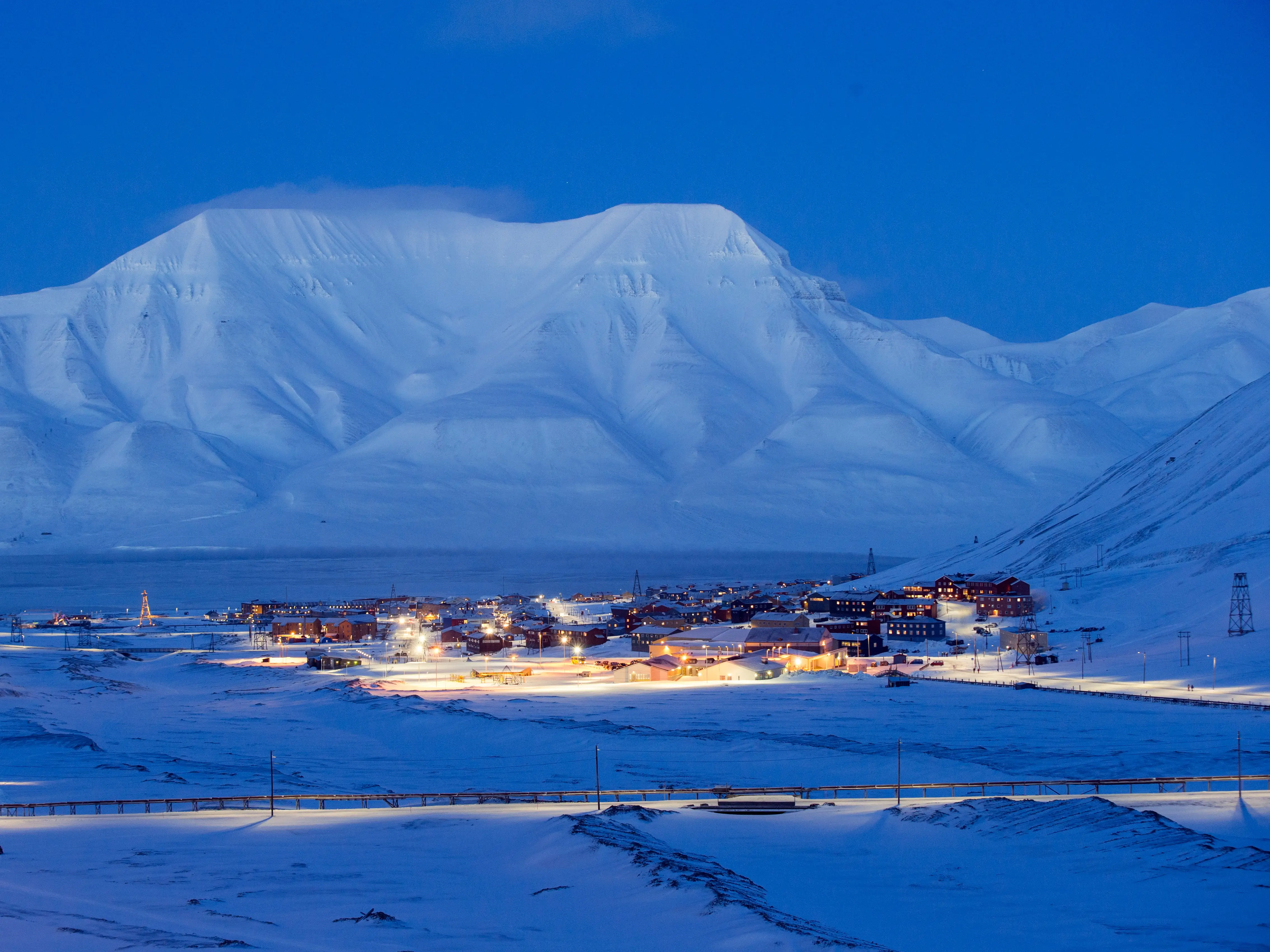 Longyearbyen stock photo.