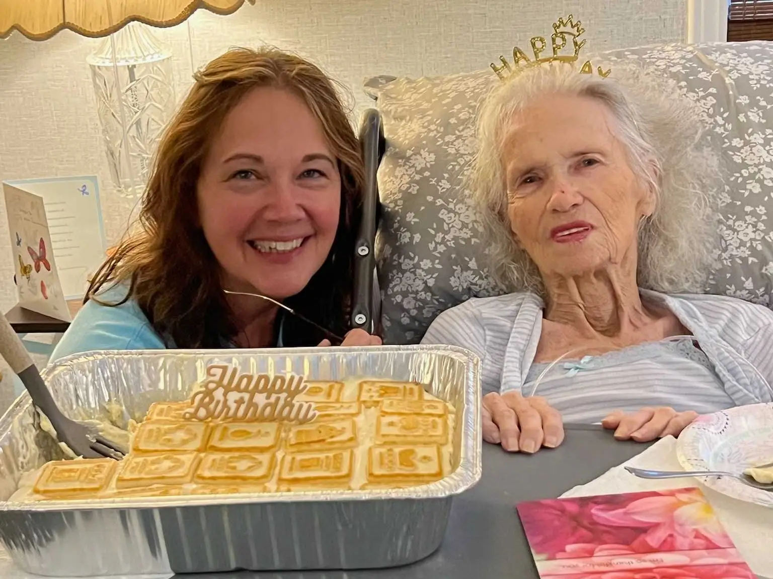 Linda Barton with her mom