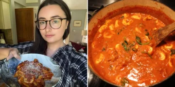 I made the easy sausage and tortellini soup I’ve been seeing online. It’s perfect for busy weeknights.