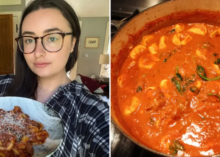 I made the easy sausage and tortellini soup I’ve been seeing online. It’s perfect for busy weeknights.