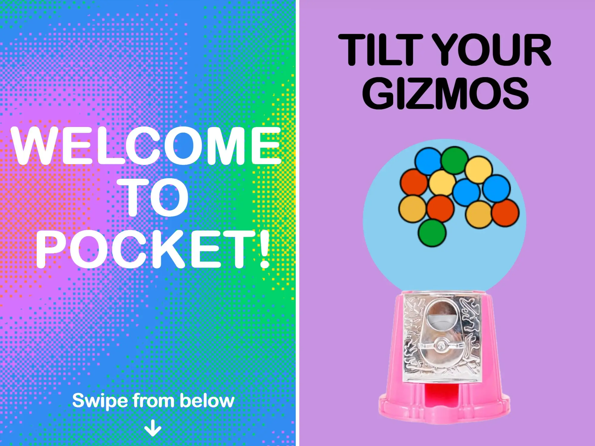 Pocket app Gizmos