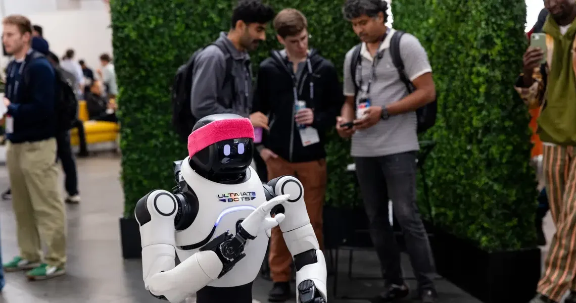 Silicon Valley threw a hot robot party, and the clankers were M.I.A.