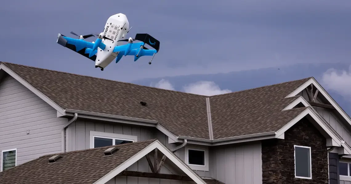 Amazon drone makes a splash after dropping a package in a Texas woman’s pool: ‘We’re living in the Jetsons era’