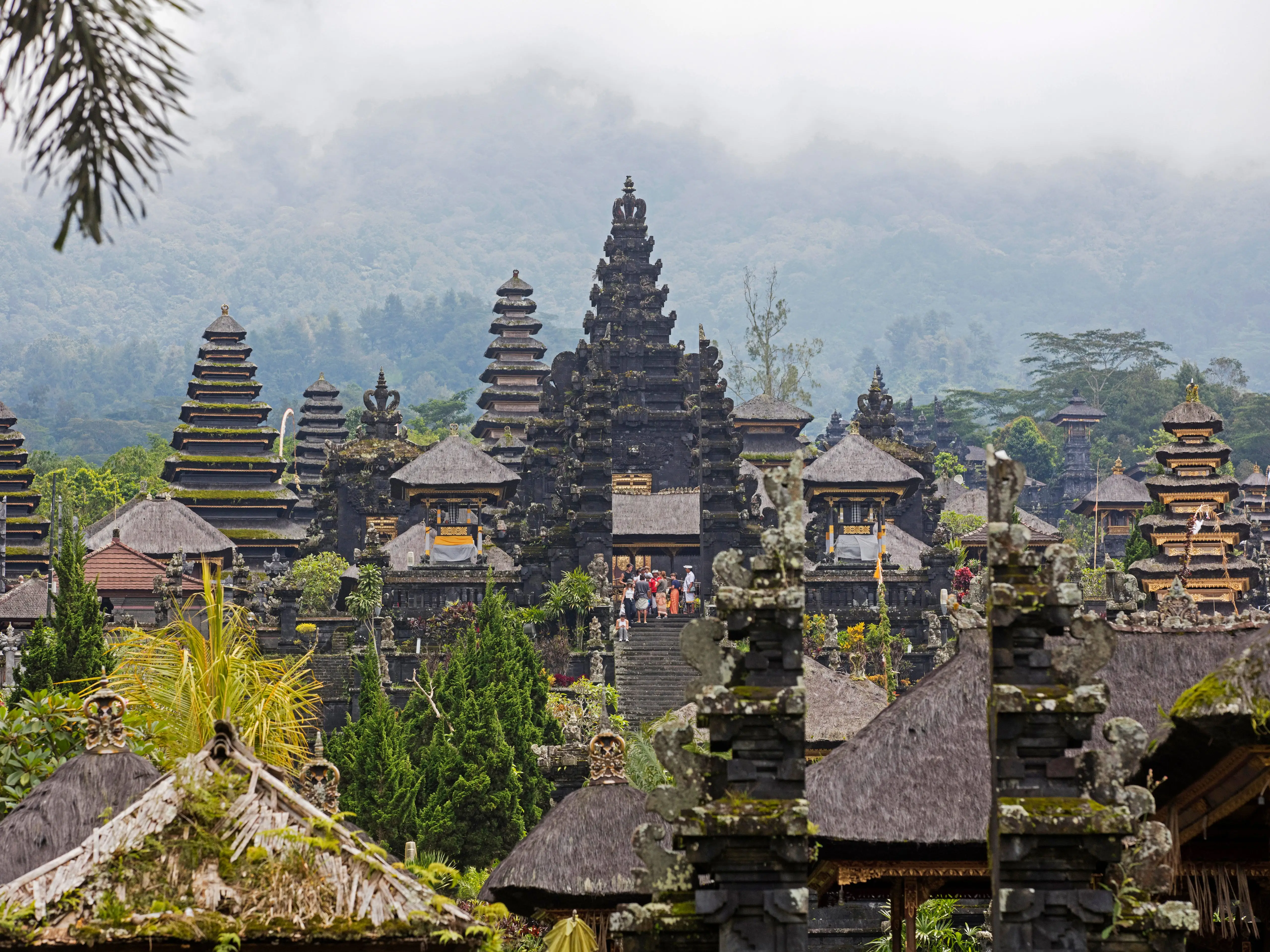 Pura Besakih, a Hindu temple on the slopes of Mount Agung, volcano in eastern Bali, Indonesia.