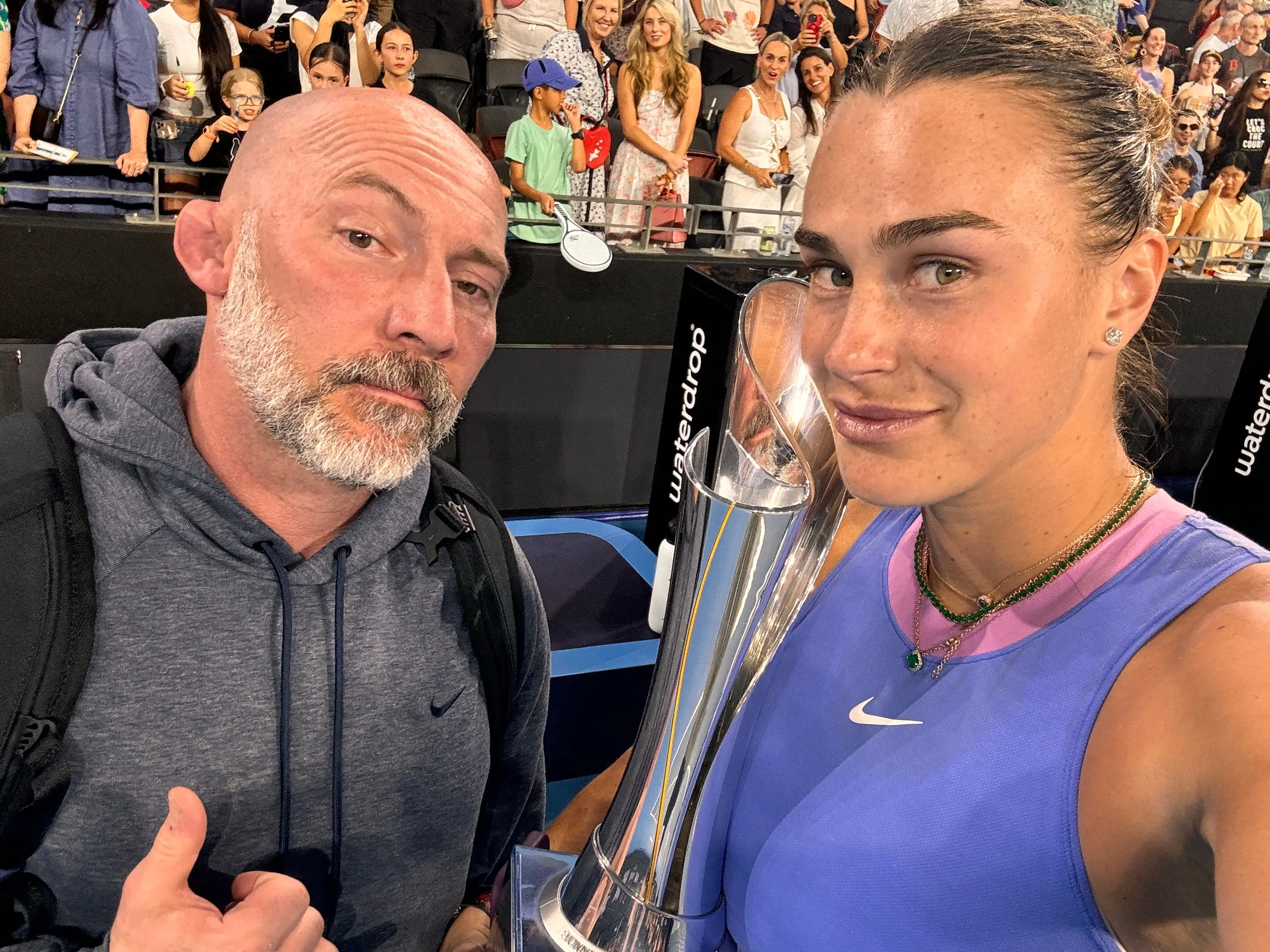 Aryna Sabalenka and coach