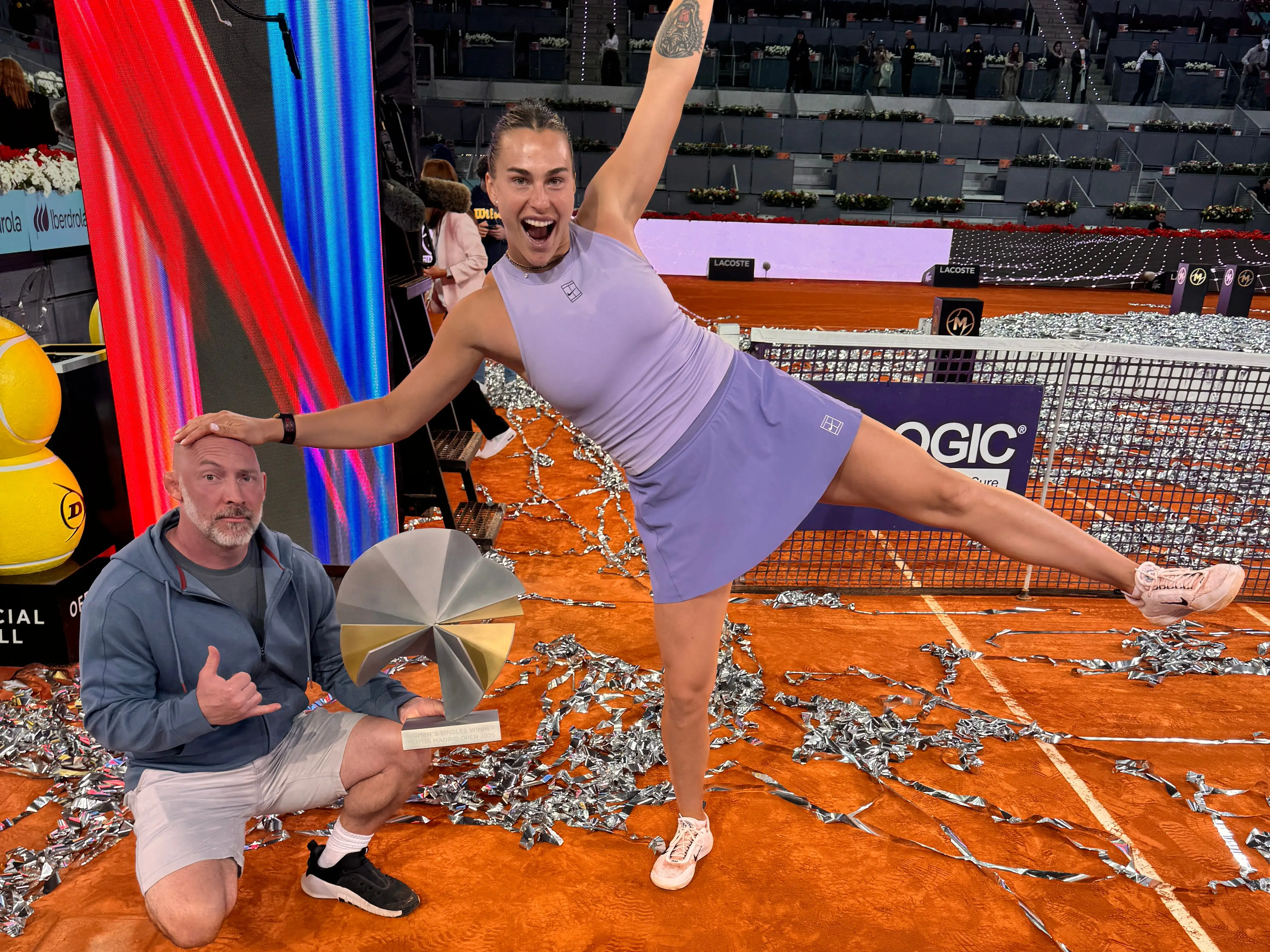 Jason Stacy and  Aryna Sabalenka
