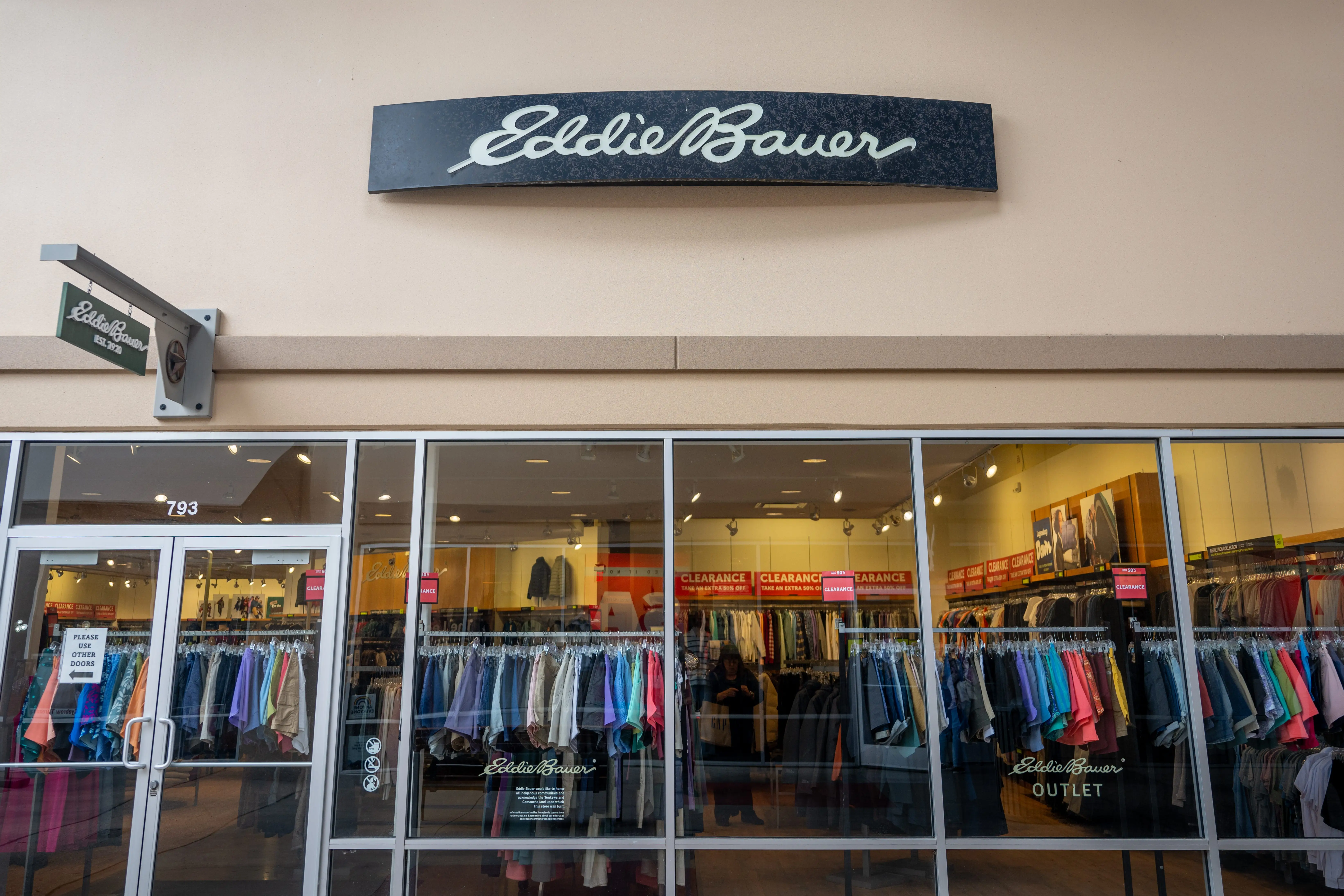An Eddie Bauer store is seen on February 03, 2026 in Round Rock, Texas.