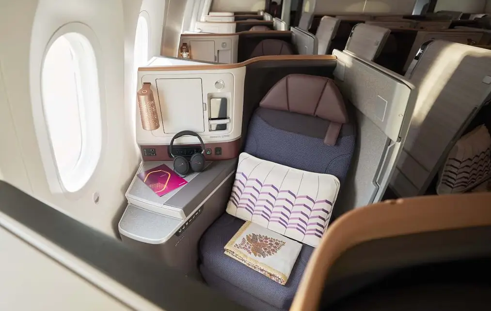 Air India's new 787 business class.