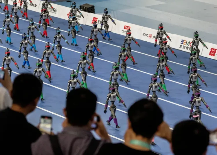 At China’s robot Olympics, the finish line comes with a padded wall and a stretcher