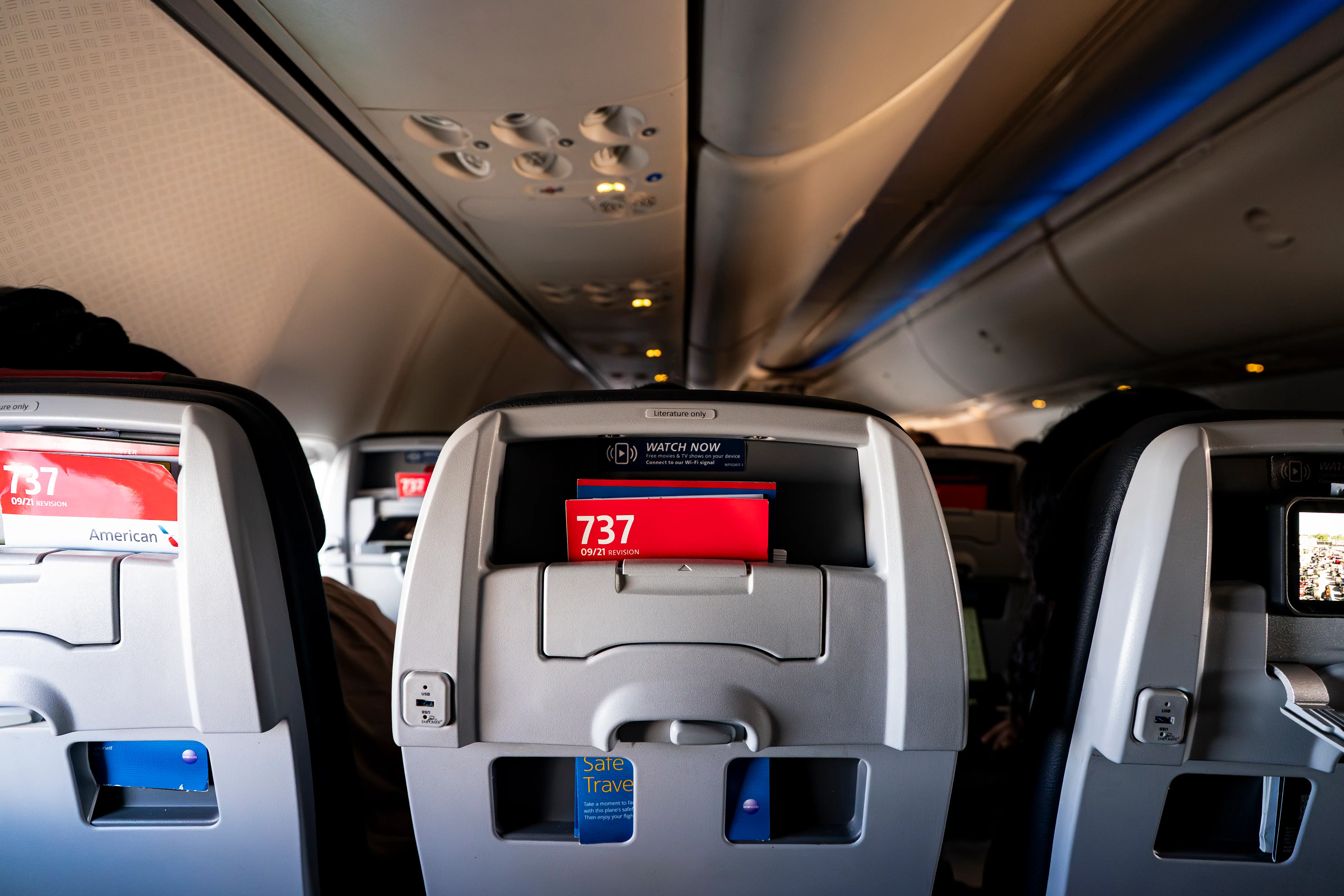 The middle seat on an AA 737.