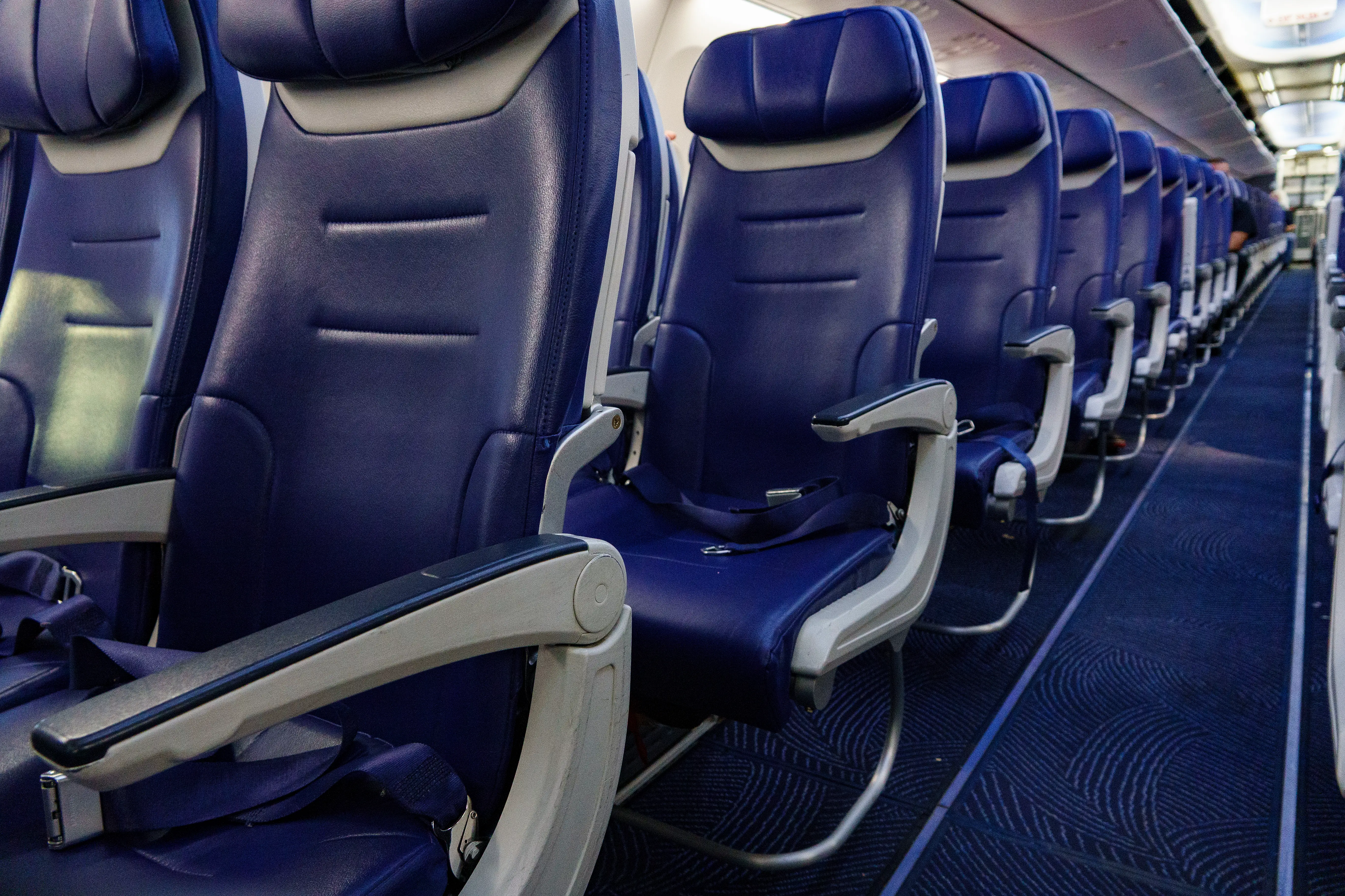 Southwest Airlines seats.