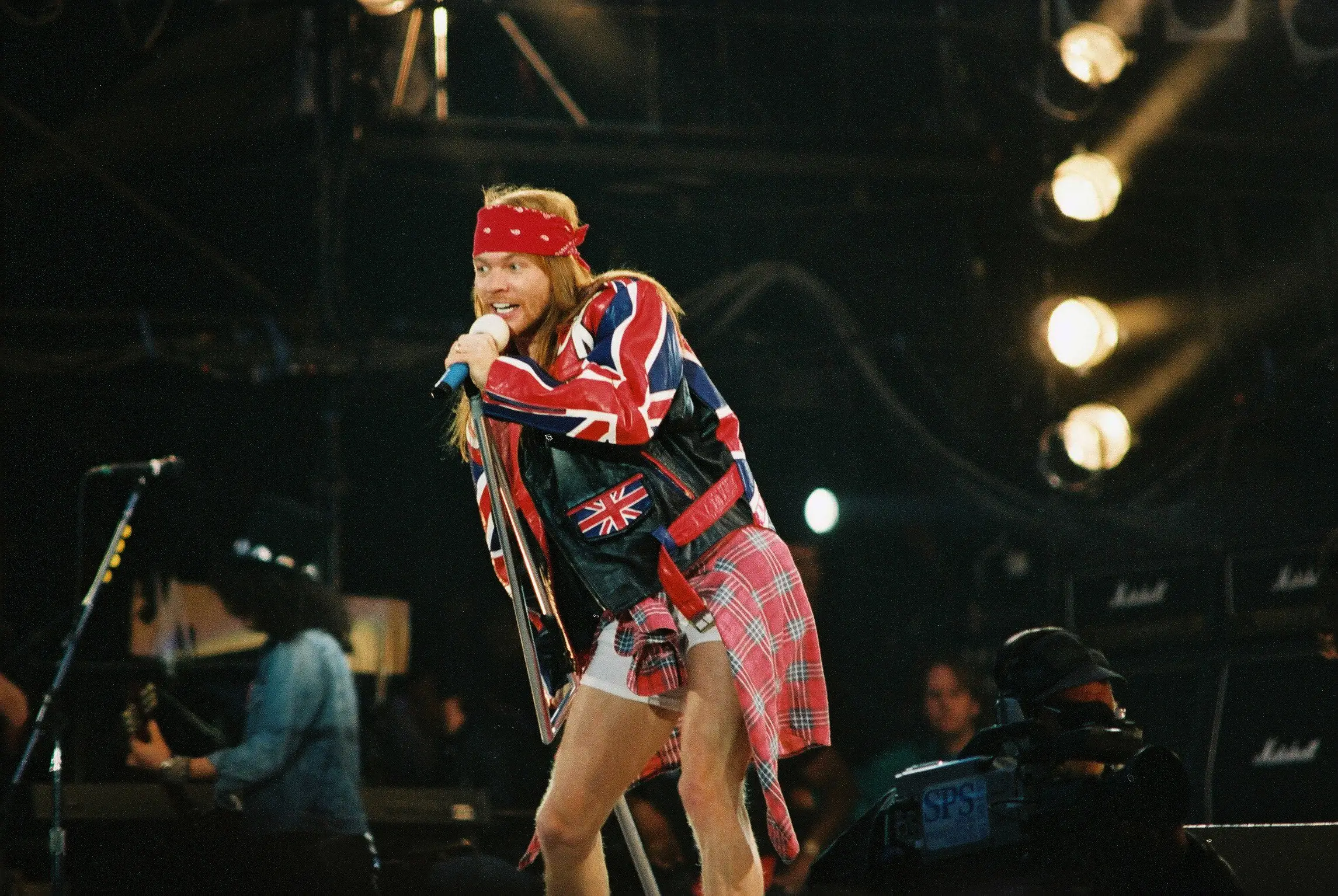 Axl rose singing on stage