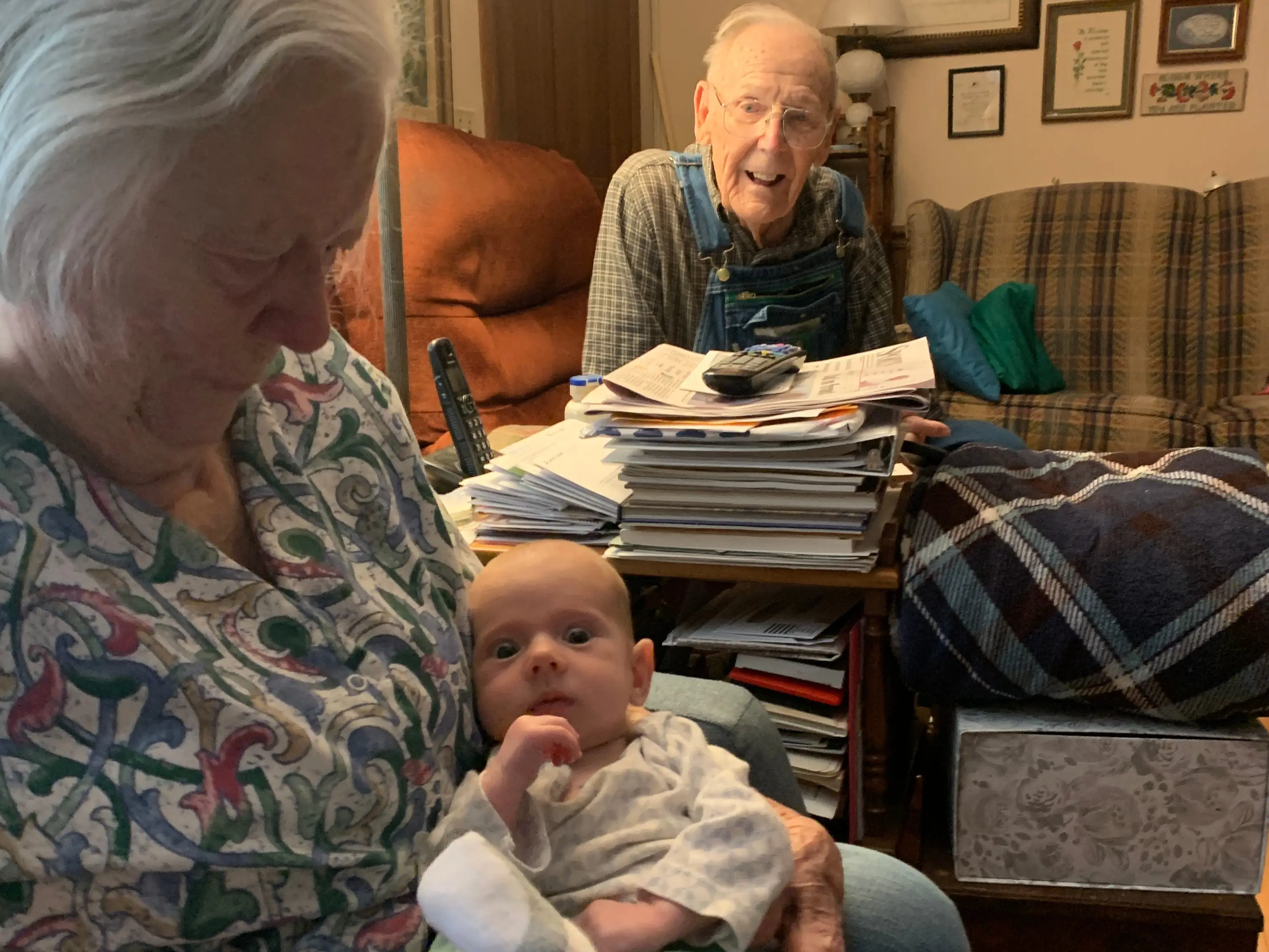 Woman holding baby