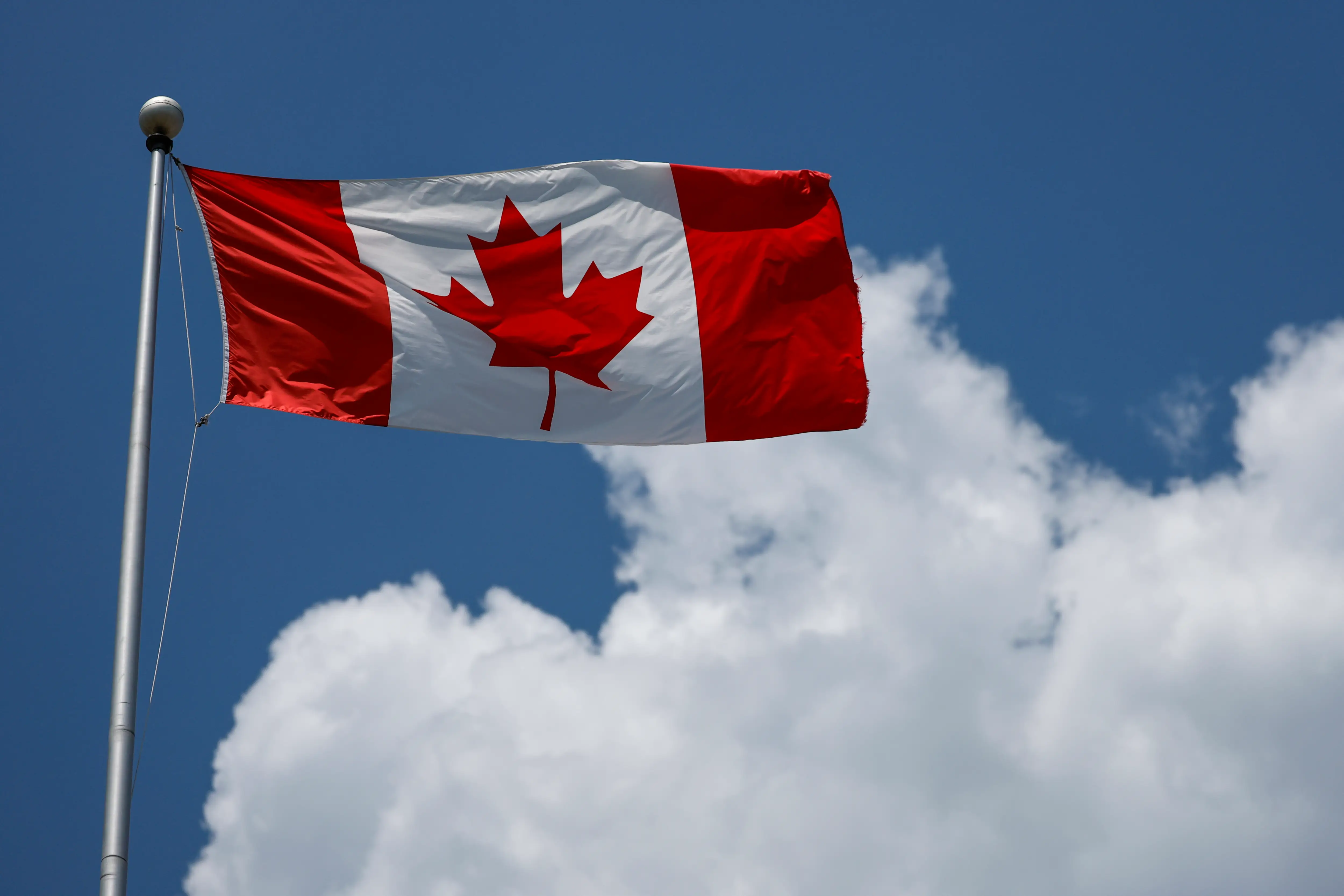 The Canadian flag is pictured.