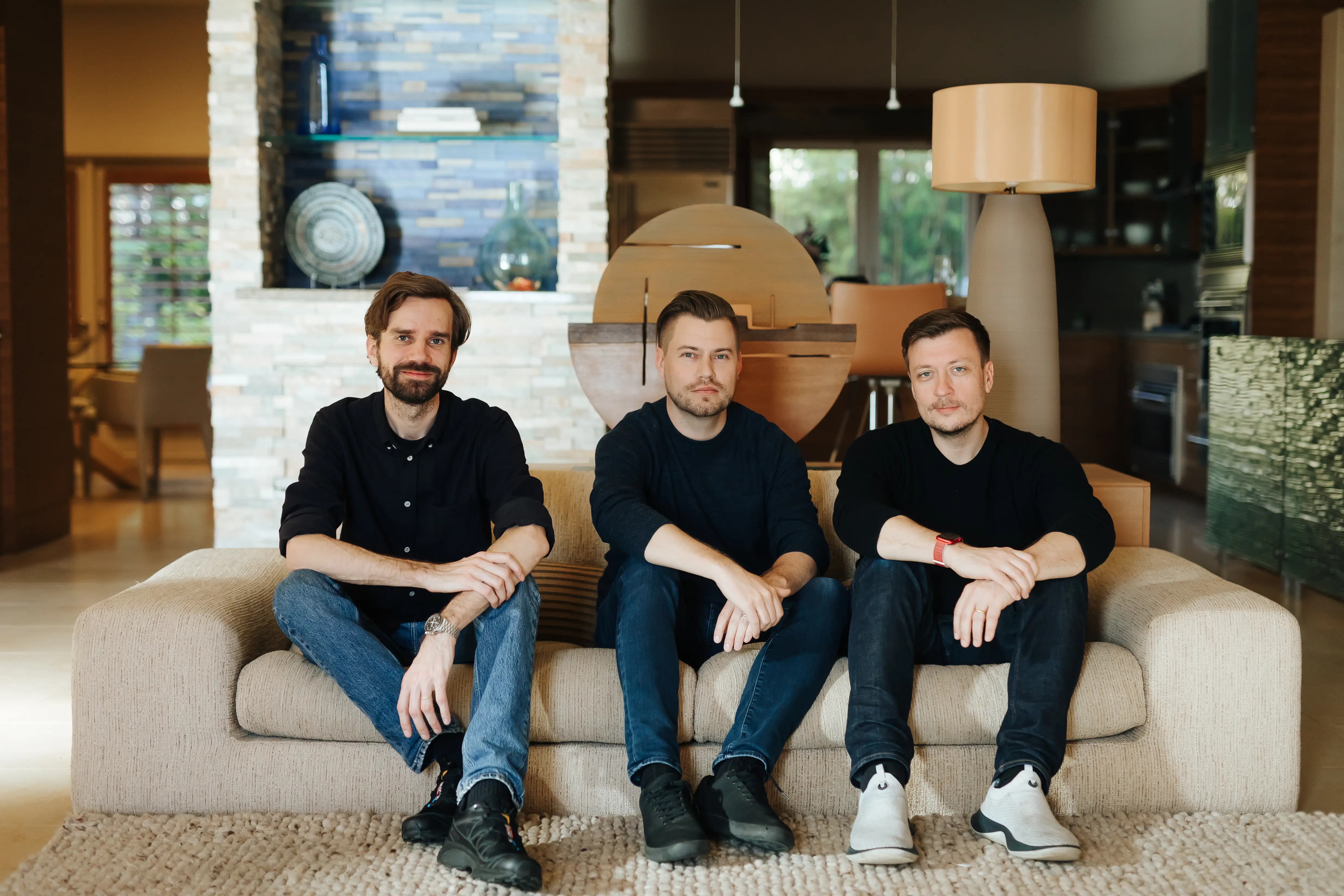 Linear co-founders (left to right): Jori Lallo (CPO), Karri Saarinen (CEO), and Tuoman Artman (CTO).