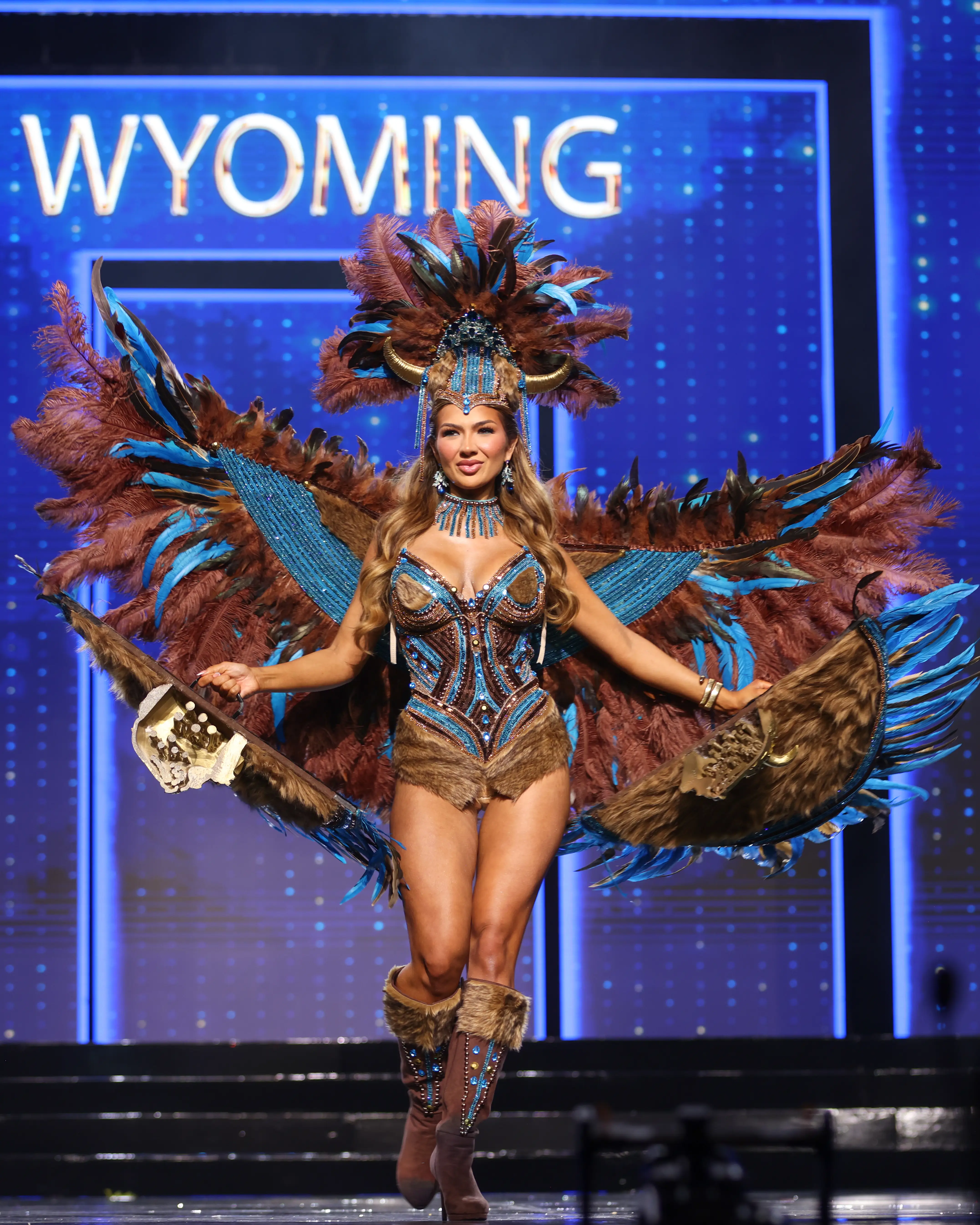 Miss Wyoming Melanie San Roman in the 2026 Miss USA State Costume Contest.