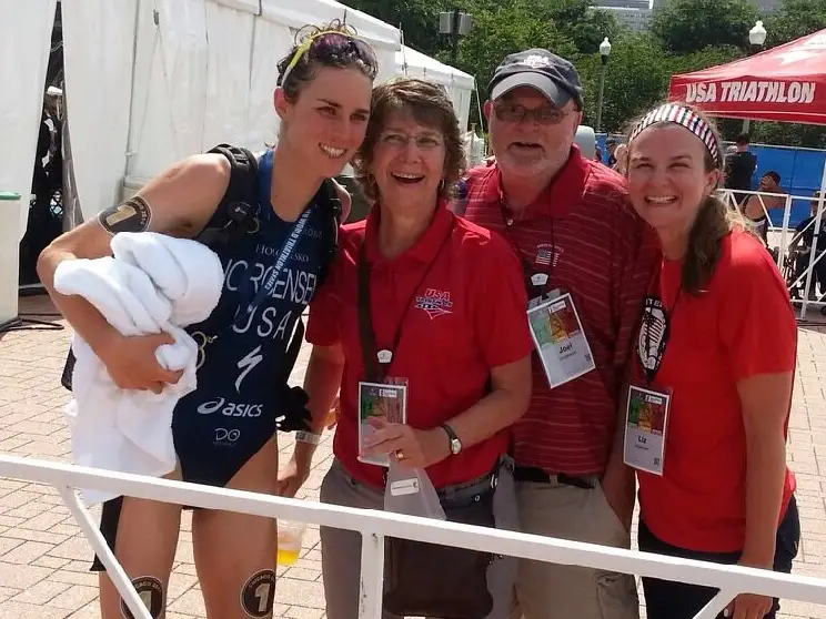 Family with athlete