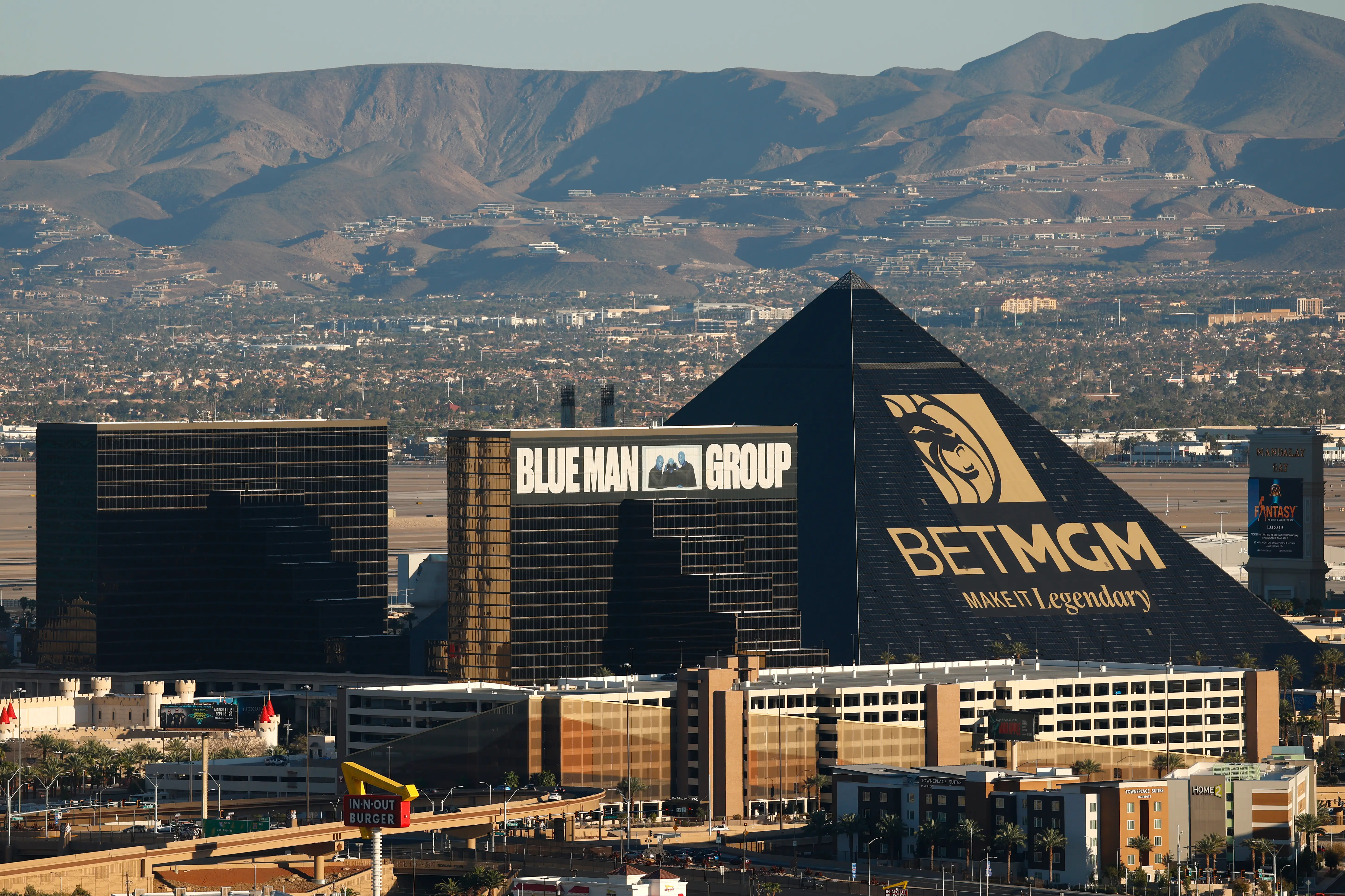 The Luxor hotel on the Strip.