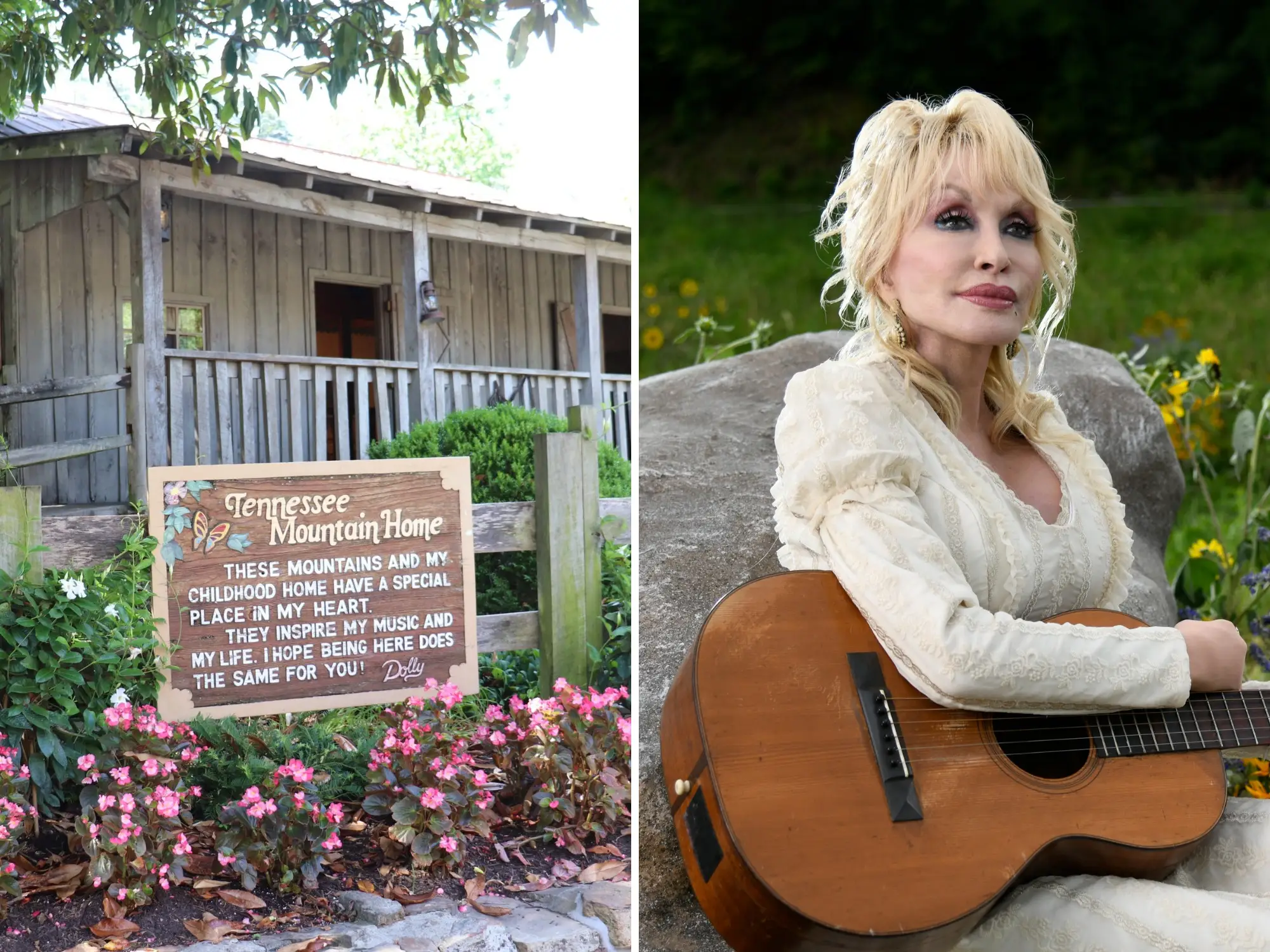 Dolly Parton's childhood home at Dollywood.