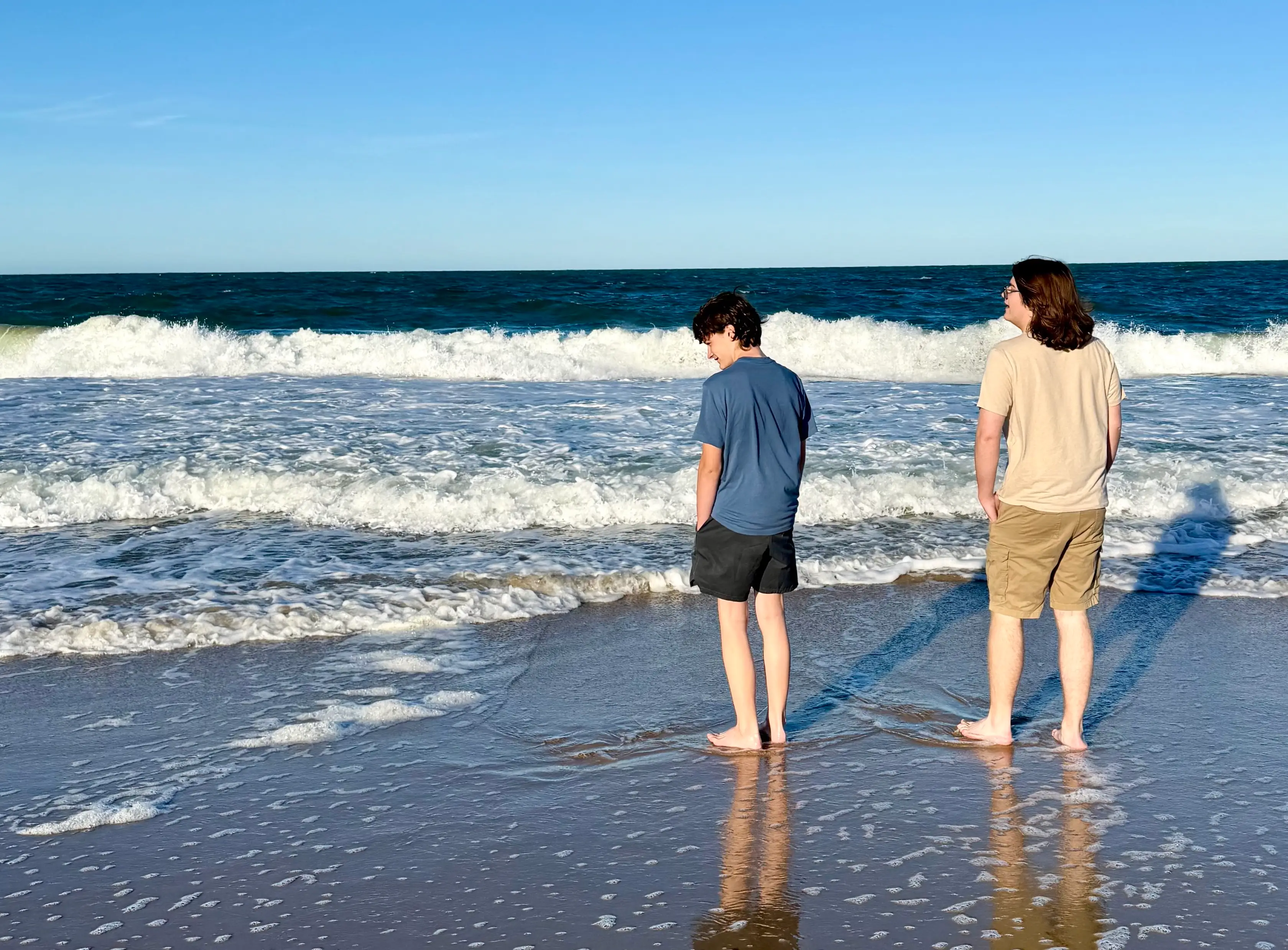 the author's sons at the beach