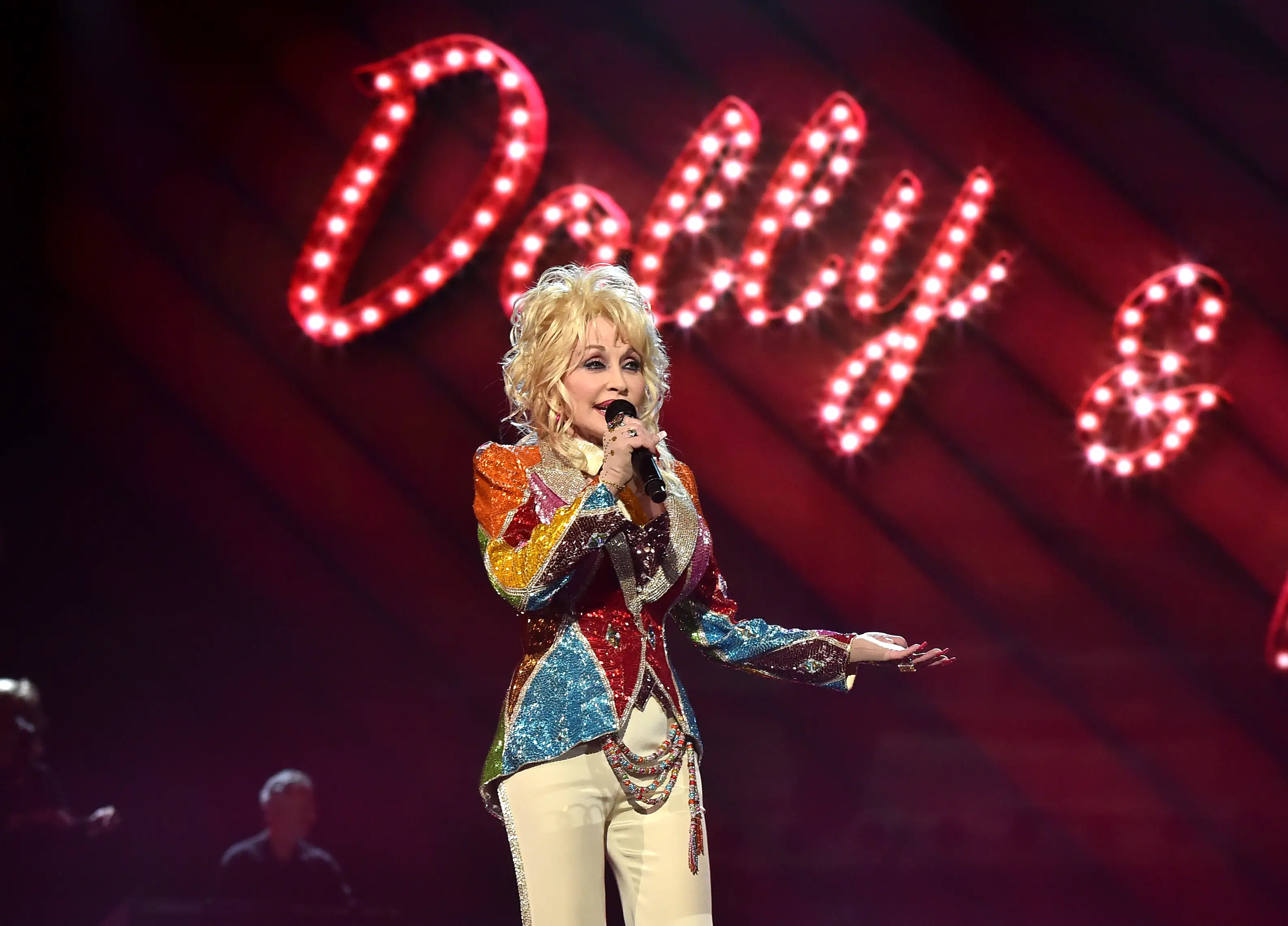 Dolly Parton performs during the 2016 Academy of Country Music Awards.