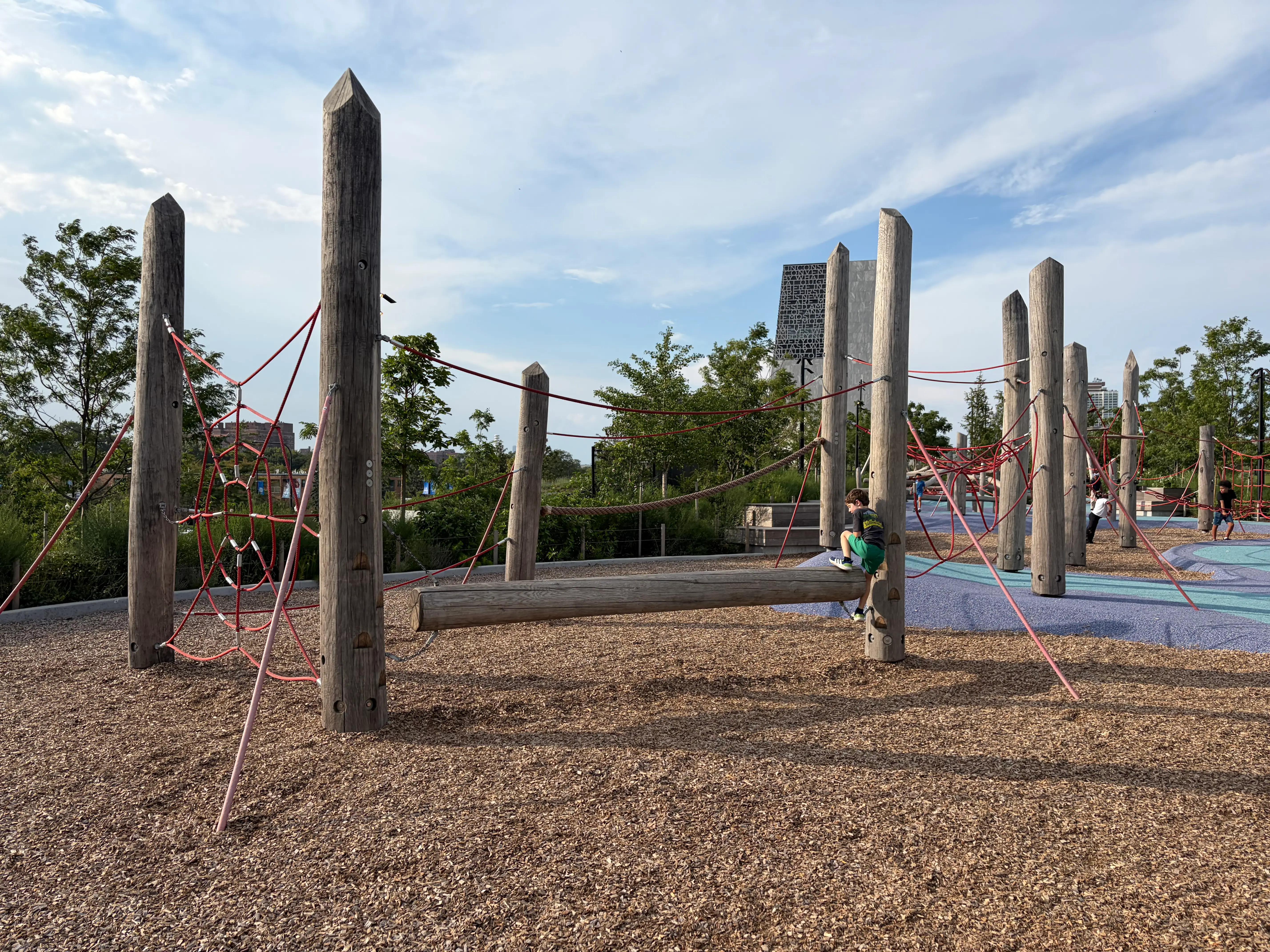 A play structure within the playground at the Obama Presidential Center in Chicago.