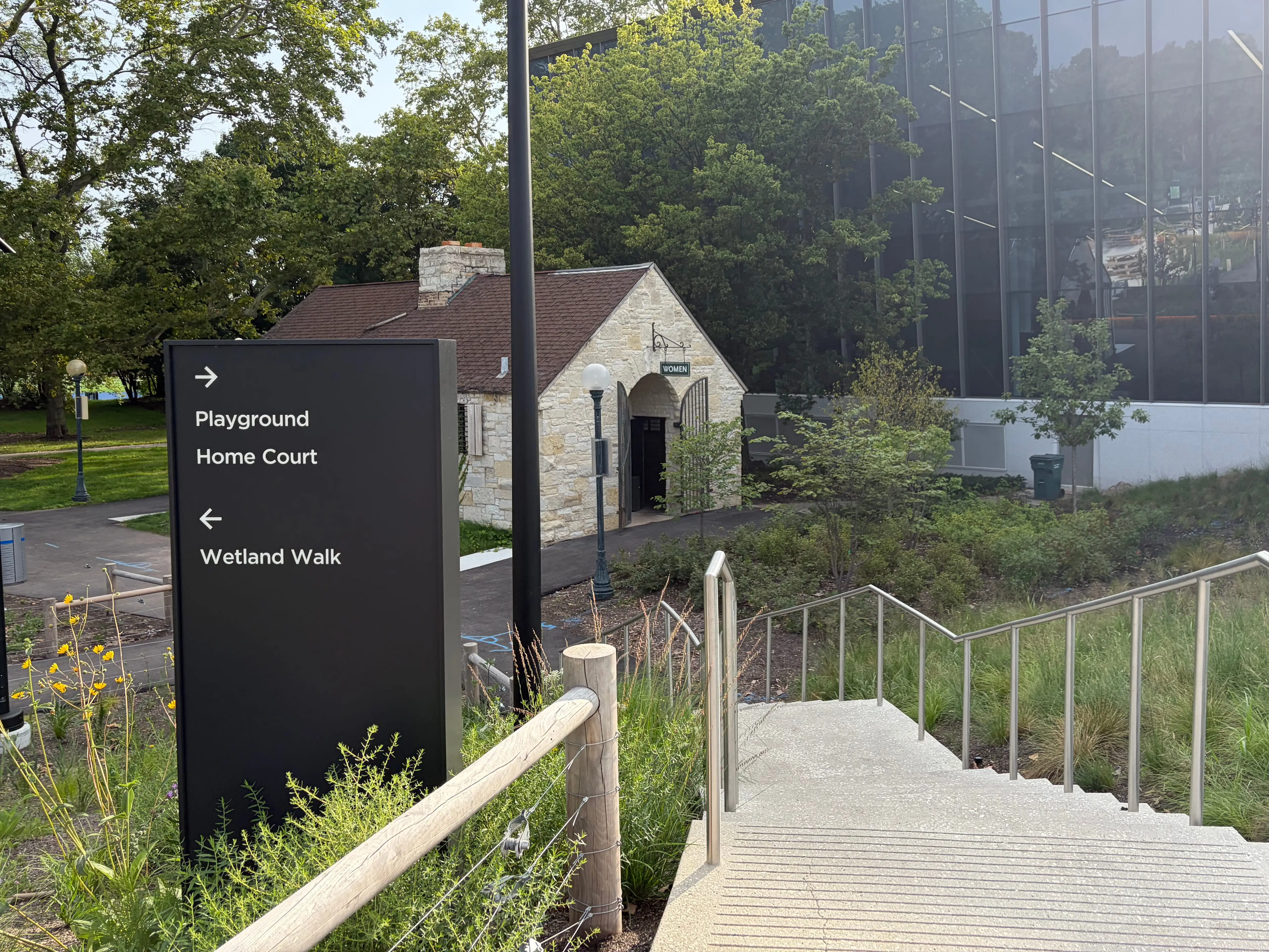 A restroom at the Obama Presidential Library campus in Chicago.