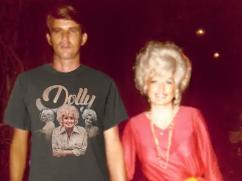 An Instagram post showing an old photo of Dolly Parton and husband Carl Dean.
