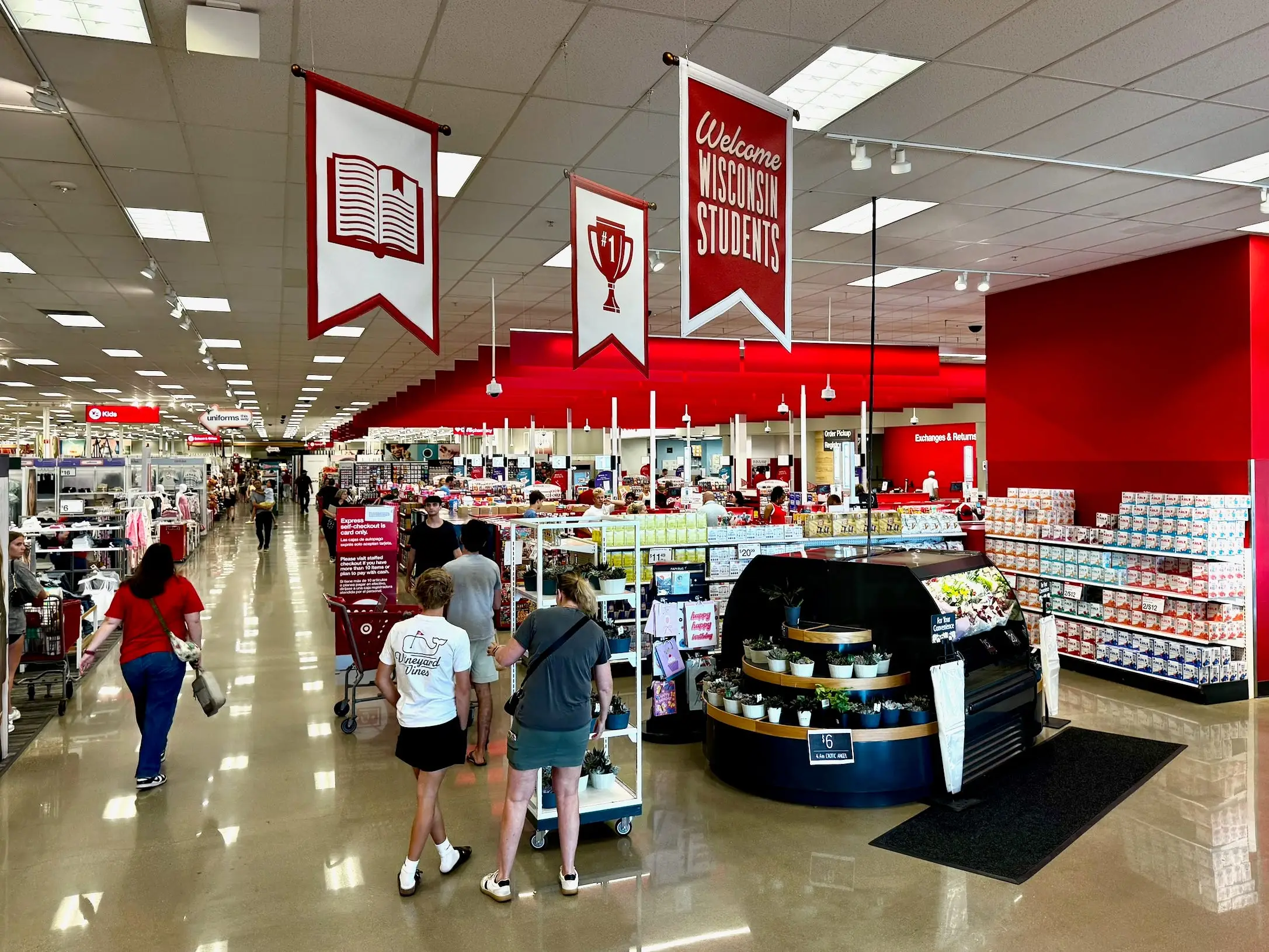 A Target store during the back to school shopping season