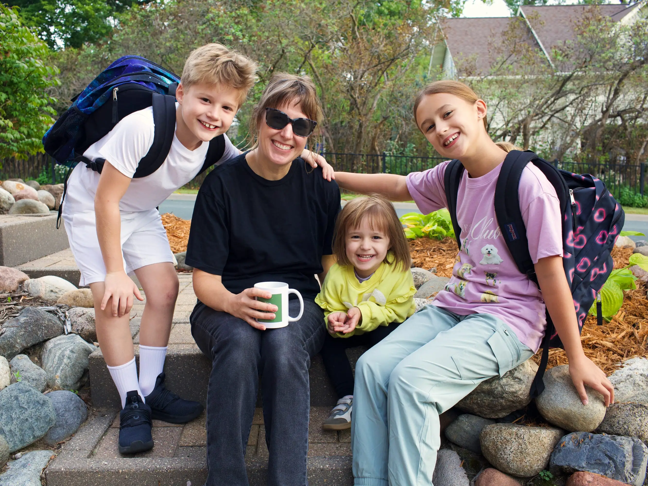 the author and her three kids