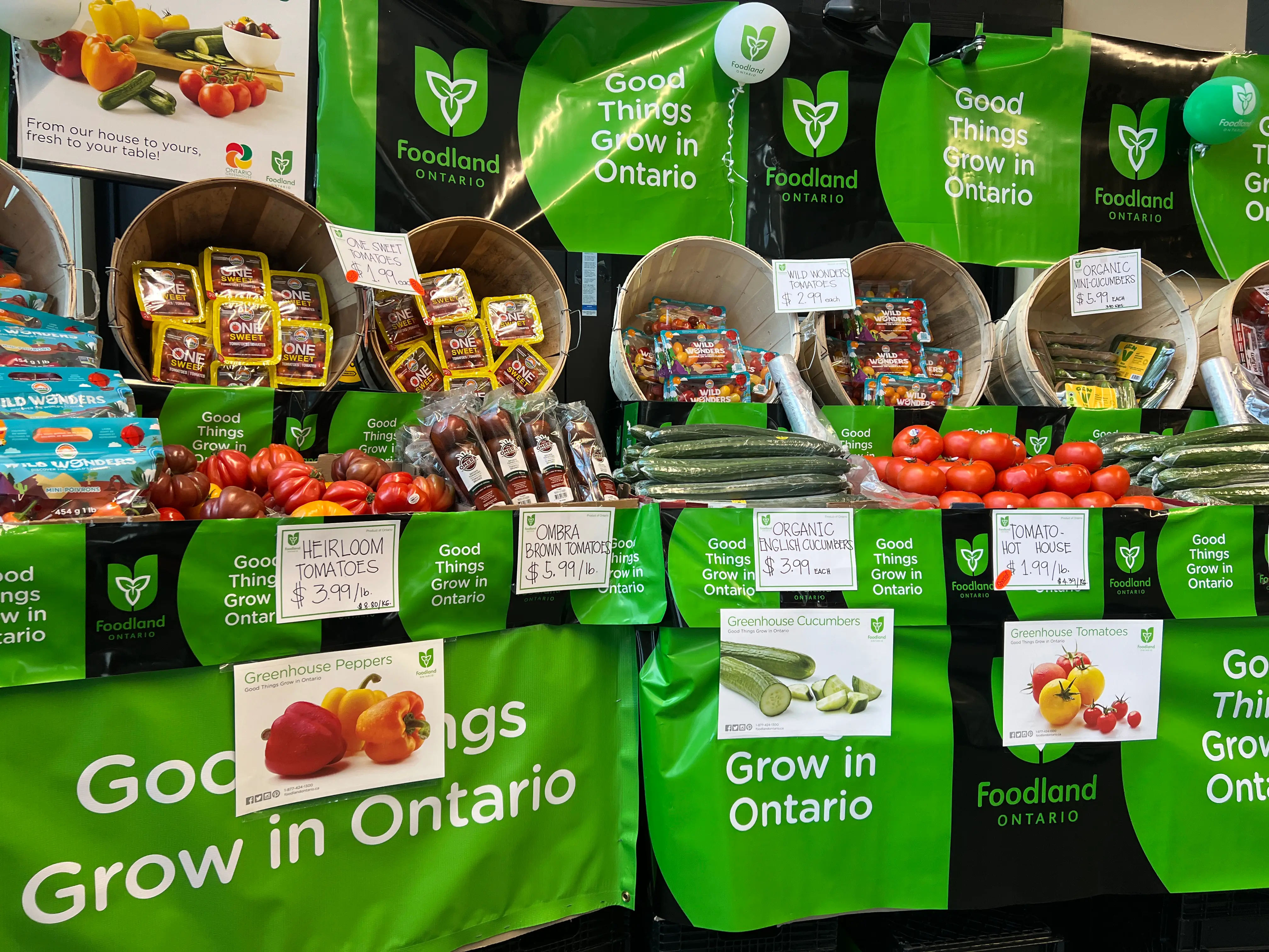 A grocery store with Ontario produce