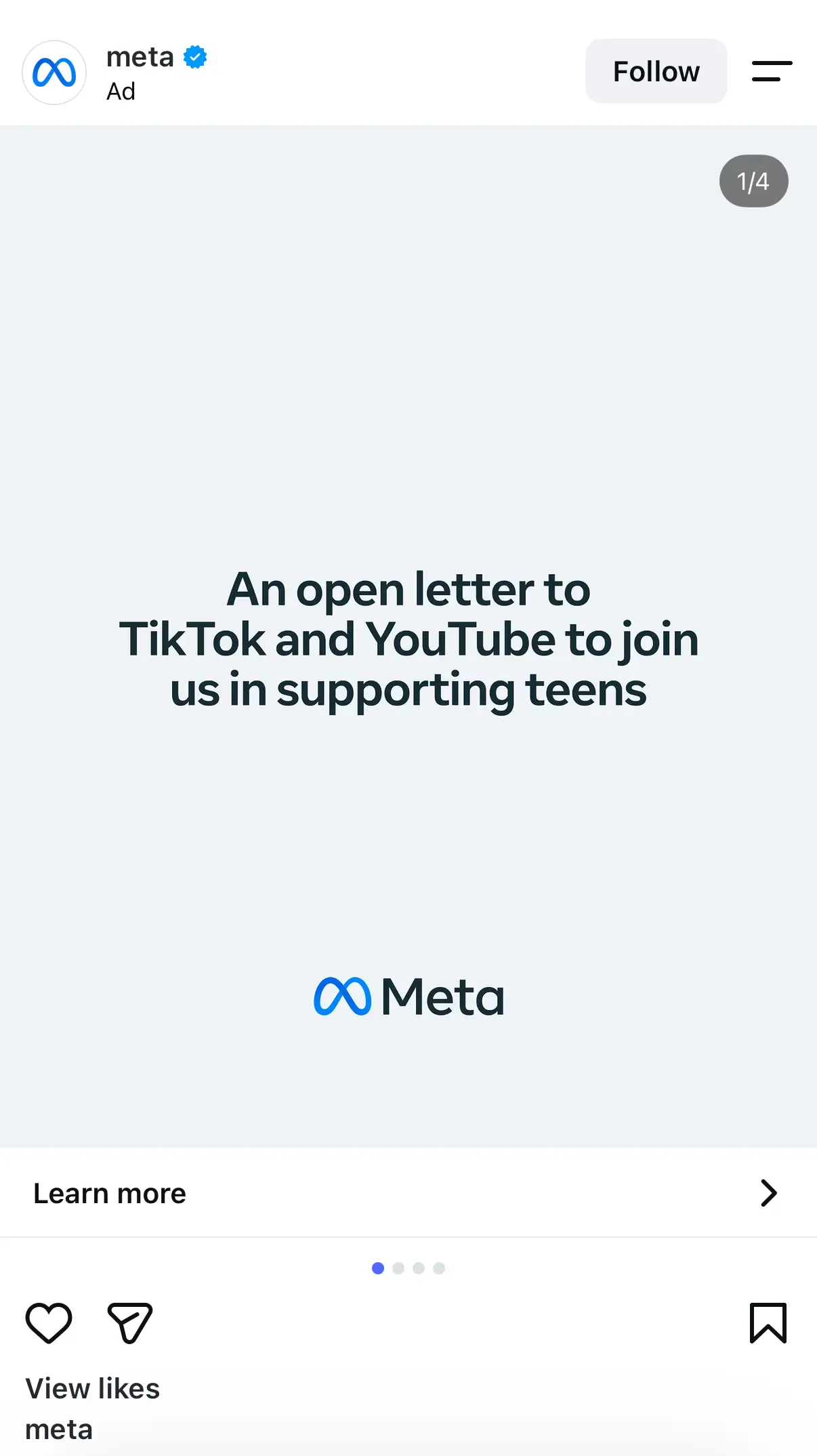 Meta ran an ad