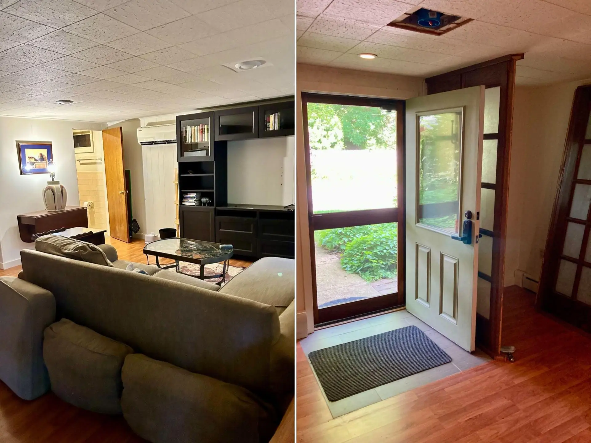 Collage of pre-renovation photos.