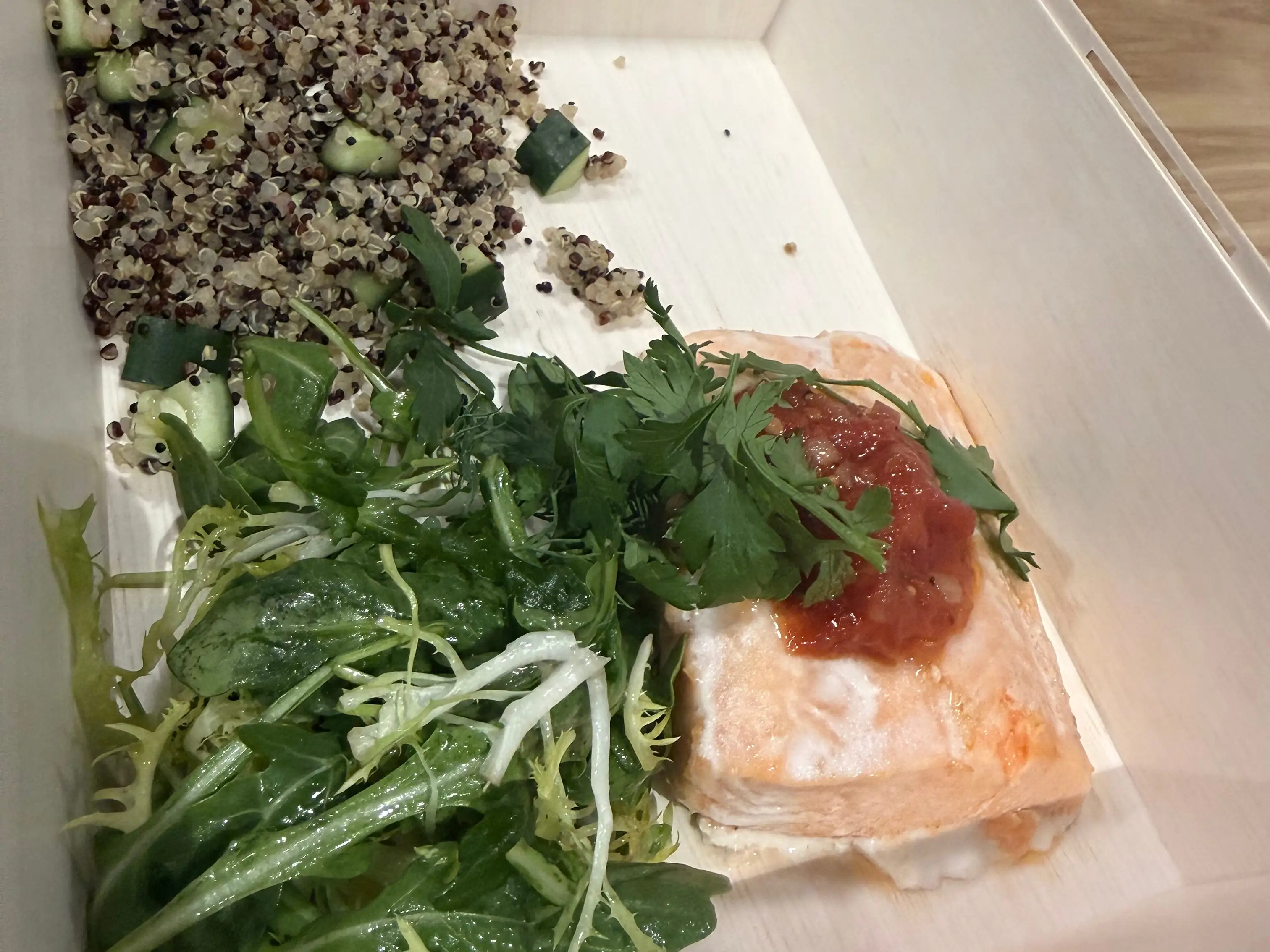 A salmon dinner 