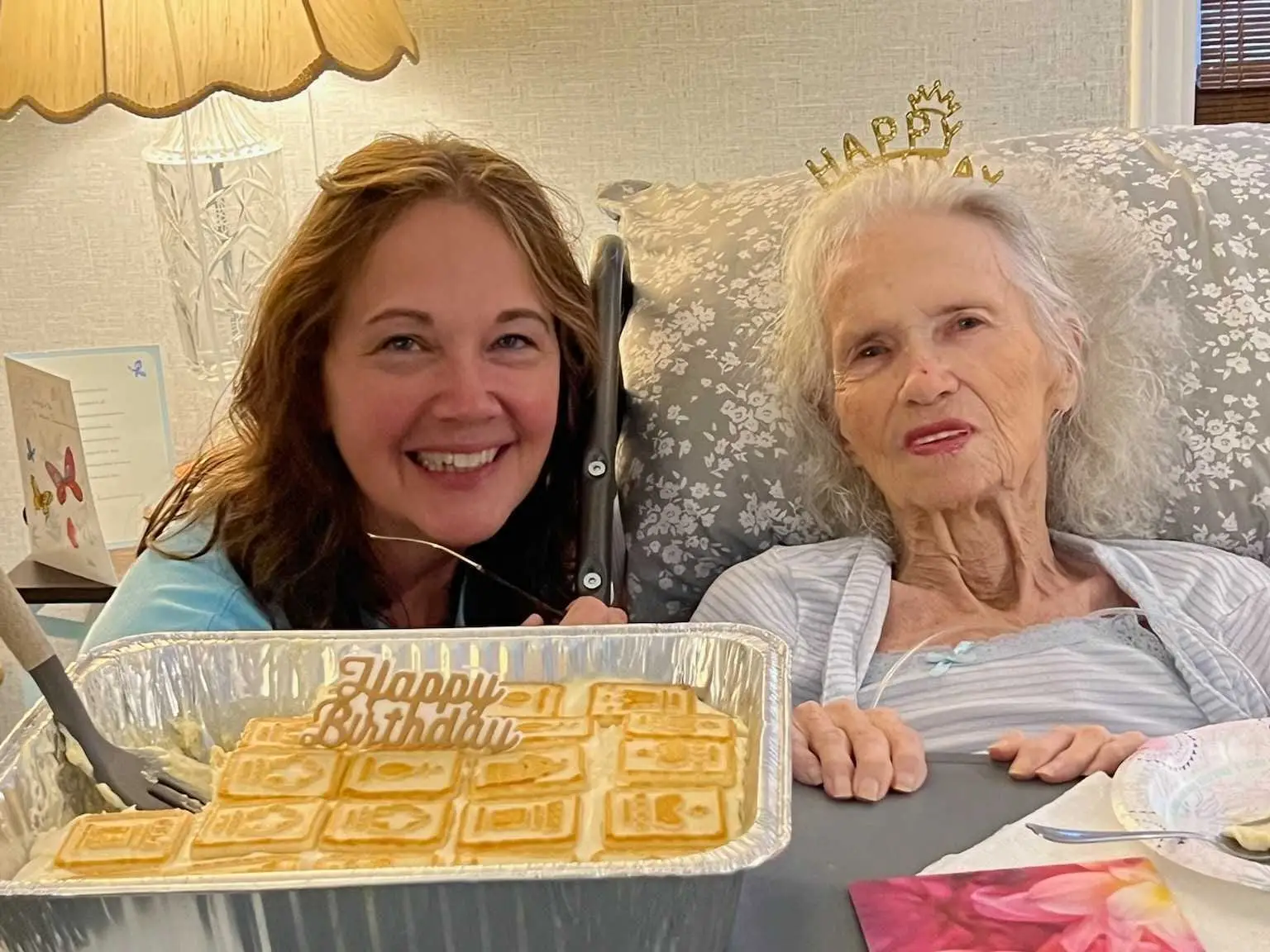 Linda Barton with her mom