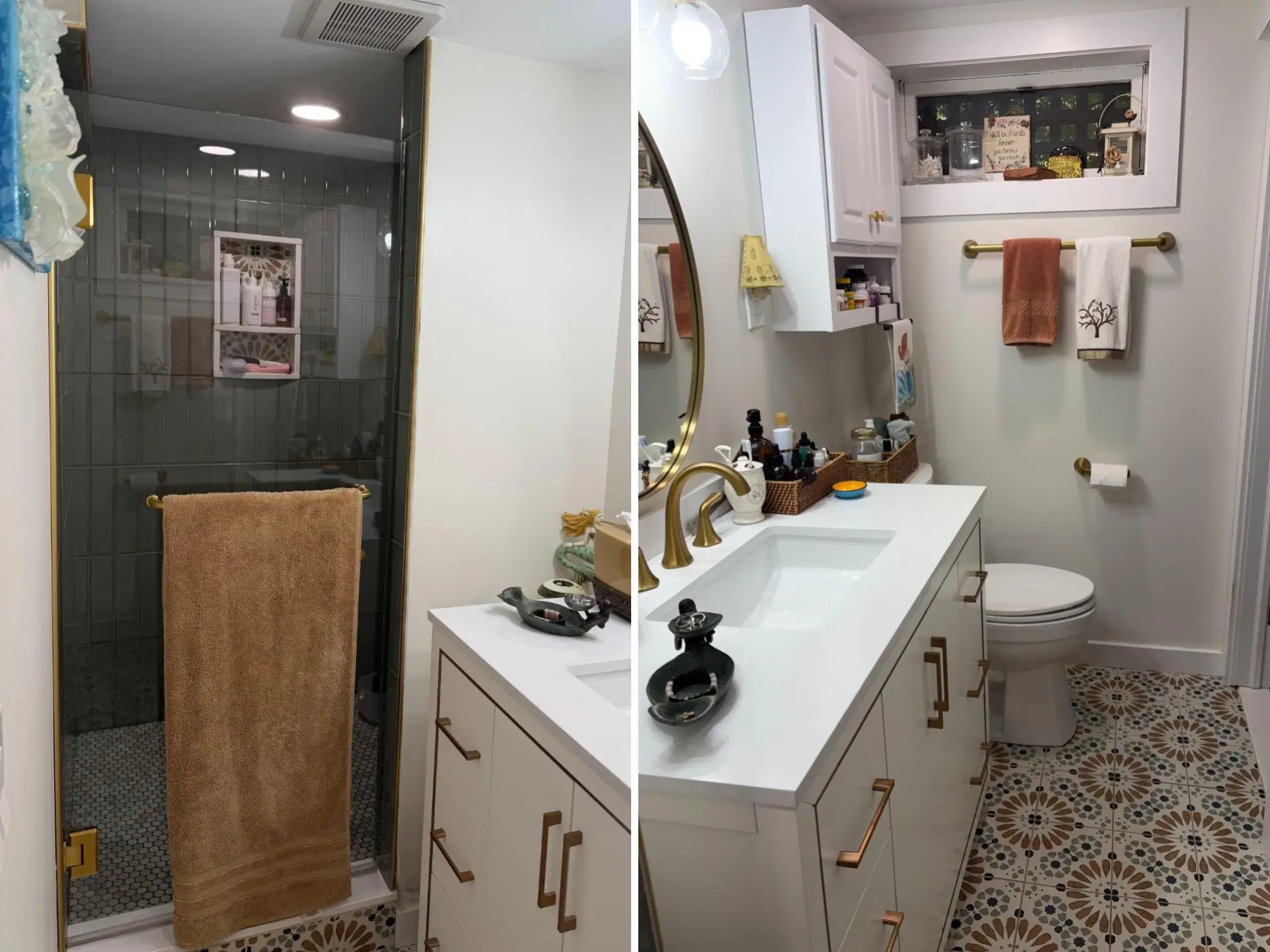 The after photos for my mom's bathroom.