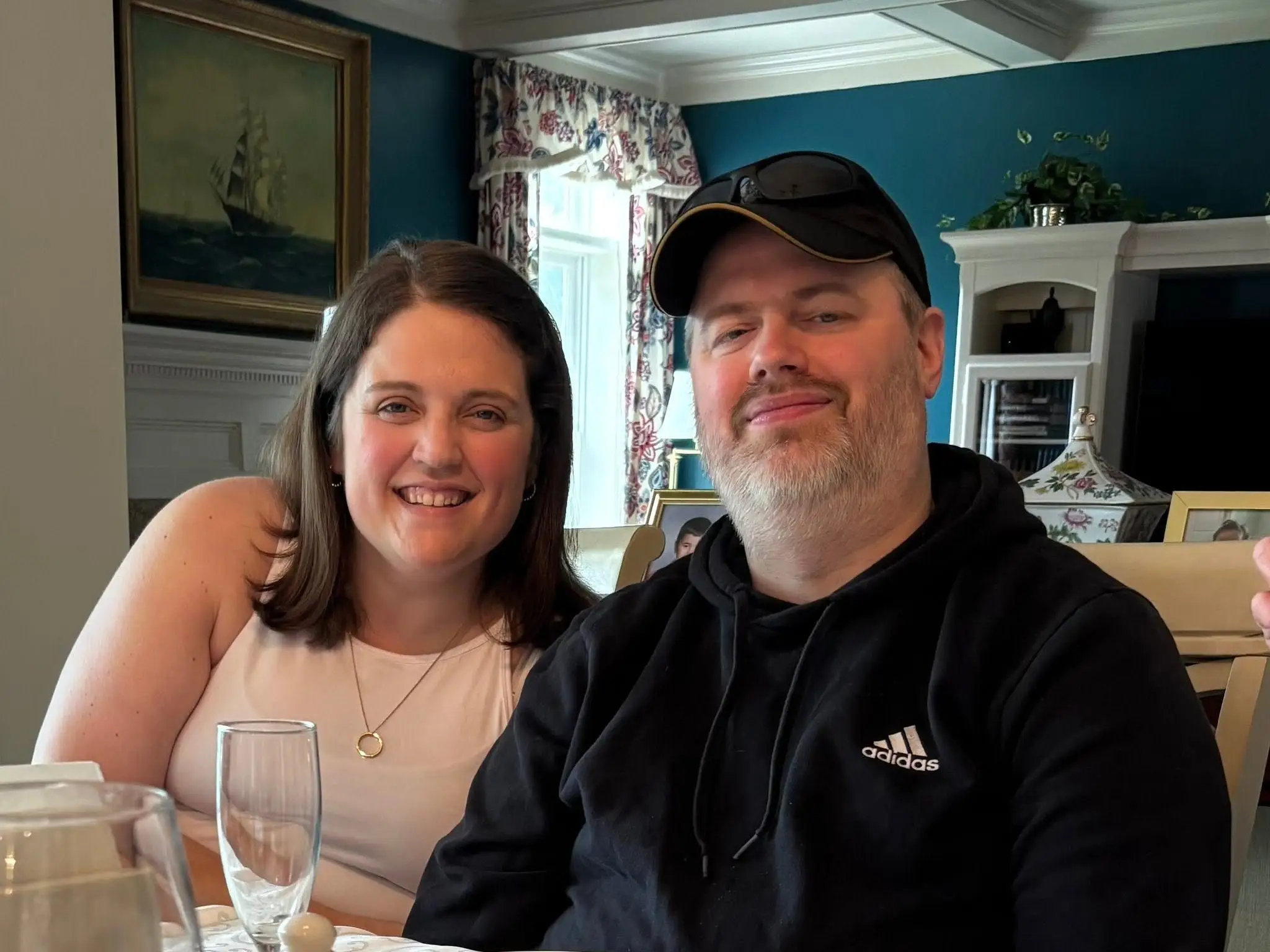 the author and her husband
