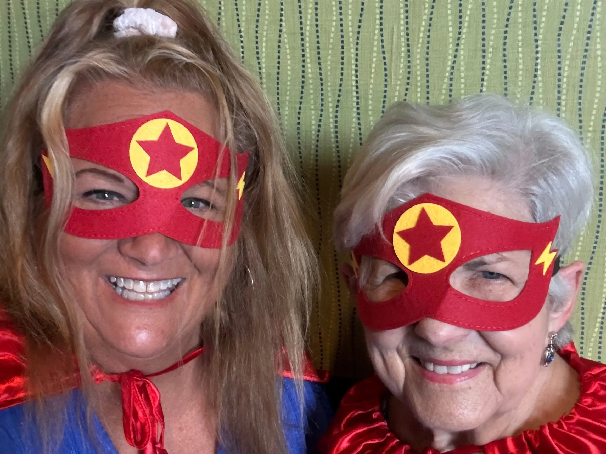 the author and her mom in costumes