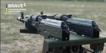 Ukrainians slapped twin AK rifles on a drone with wheels to make a cheap mobile turret