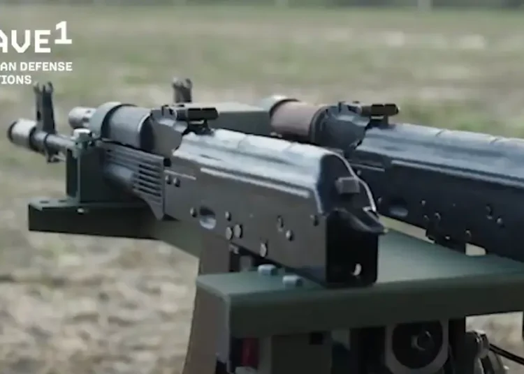 Ukrainians slapped twin AK rifles on a drone with wheels to make a cheap mobile turret