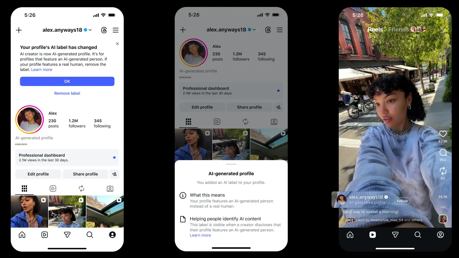 instagram ai lable cahrt
