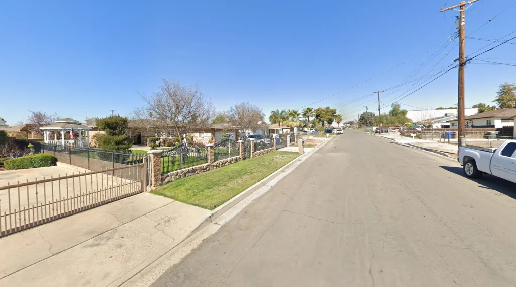Residential street on the 800 block of Crane Street in Bakersfield.
