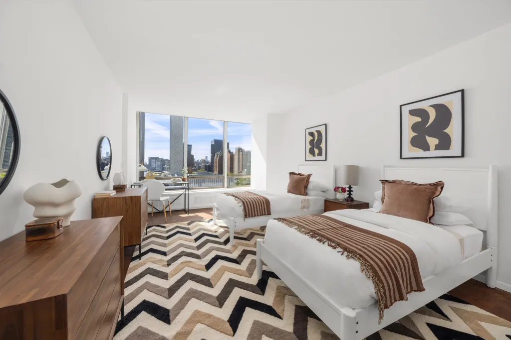 One of the bedrooms features marvelous views.
