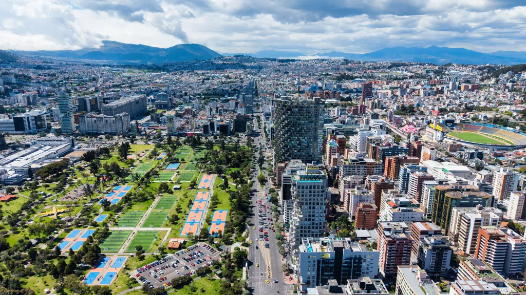 Quito City, the capital of Ecuador.