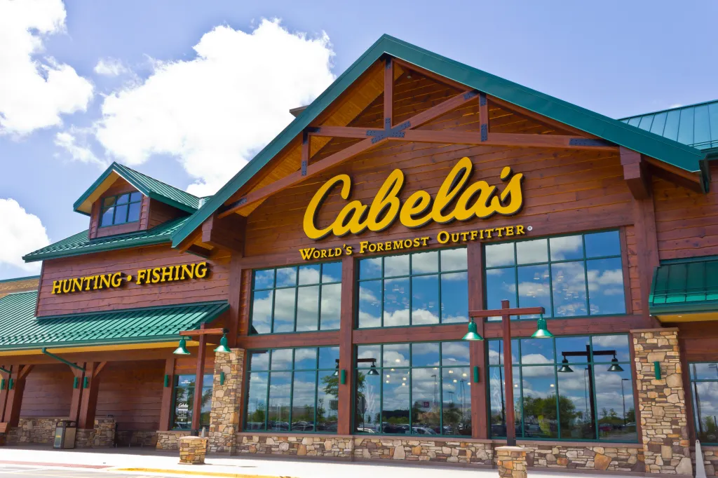 Exterior of a Cabela's retail store with the 
