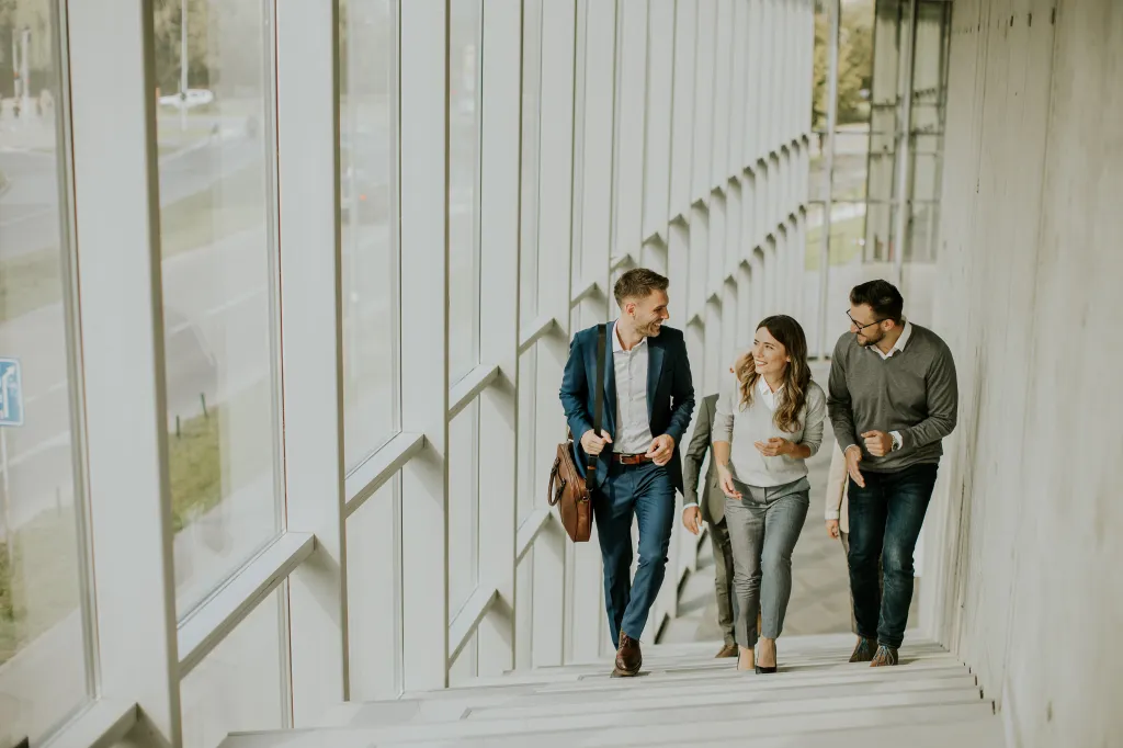 Stair climbing is a simple but powerful form of exercise because it requires the body to repeatedly work against gravity. 